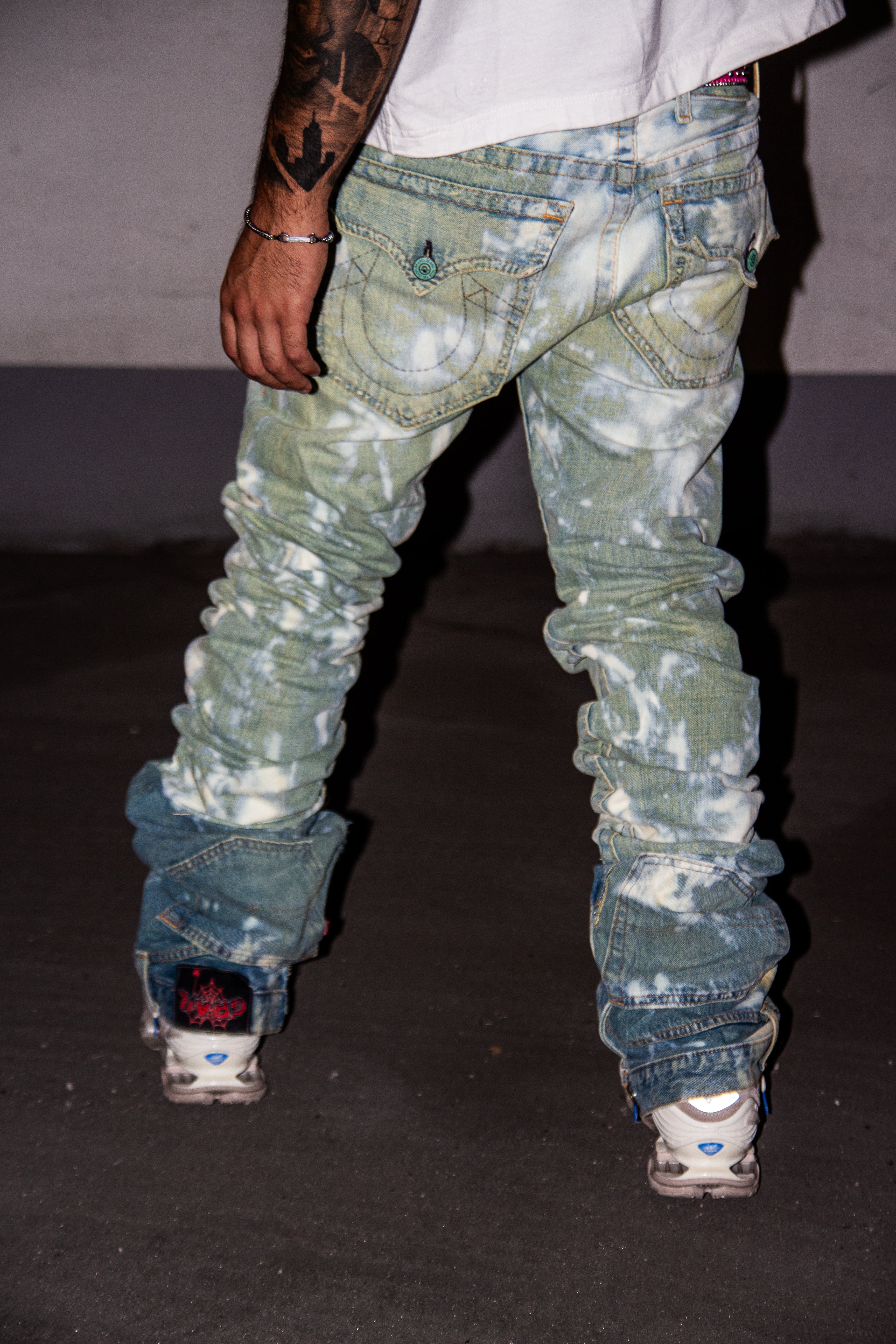 SLIME GREEN REVERSE DENIM