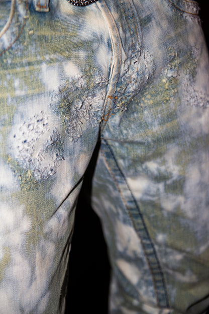SLIME GREEN REVERSE DENIM
