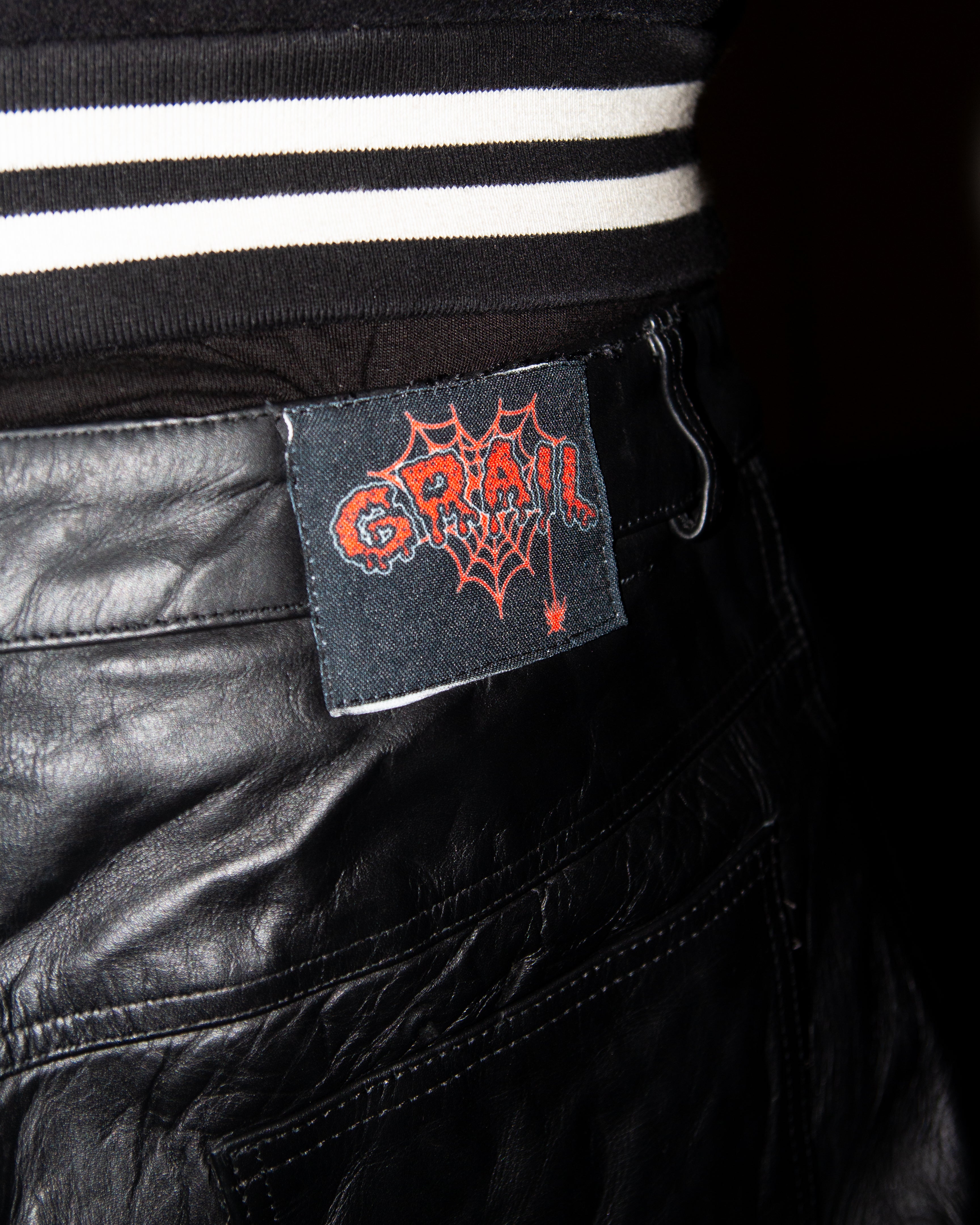 OBSIDIAN BLACK REVERSE LEATHER ( ULTRA BAGGY EDITION )