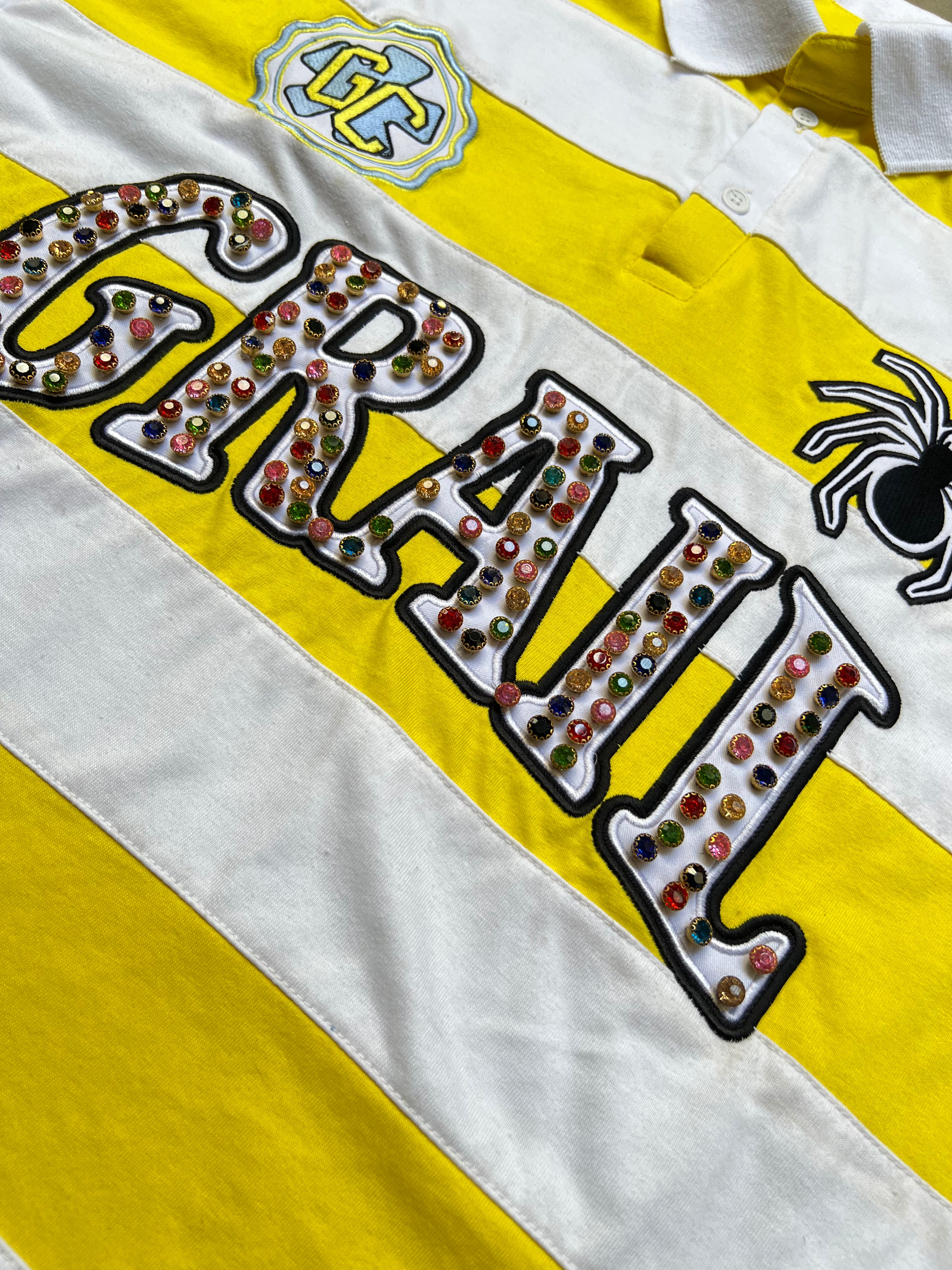 EMBROIDERY GEMS BOXY POLO ( YELLOW EDITION )