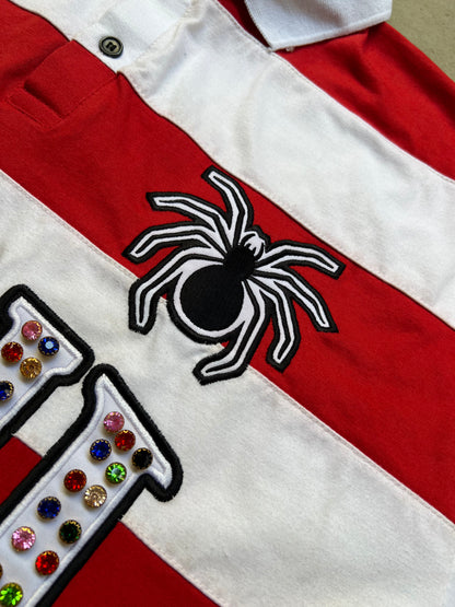 EMBROIDERY GEMS BOXY POLO ( RED EDITION )