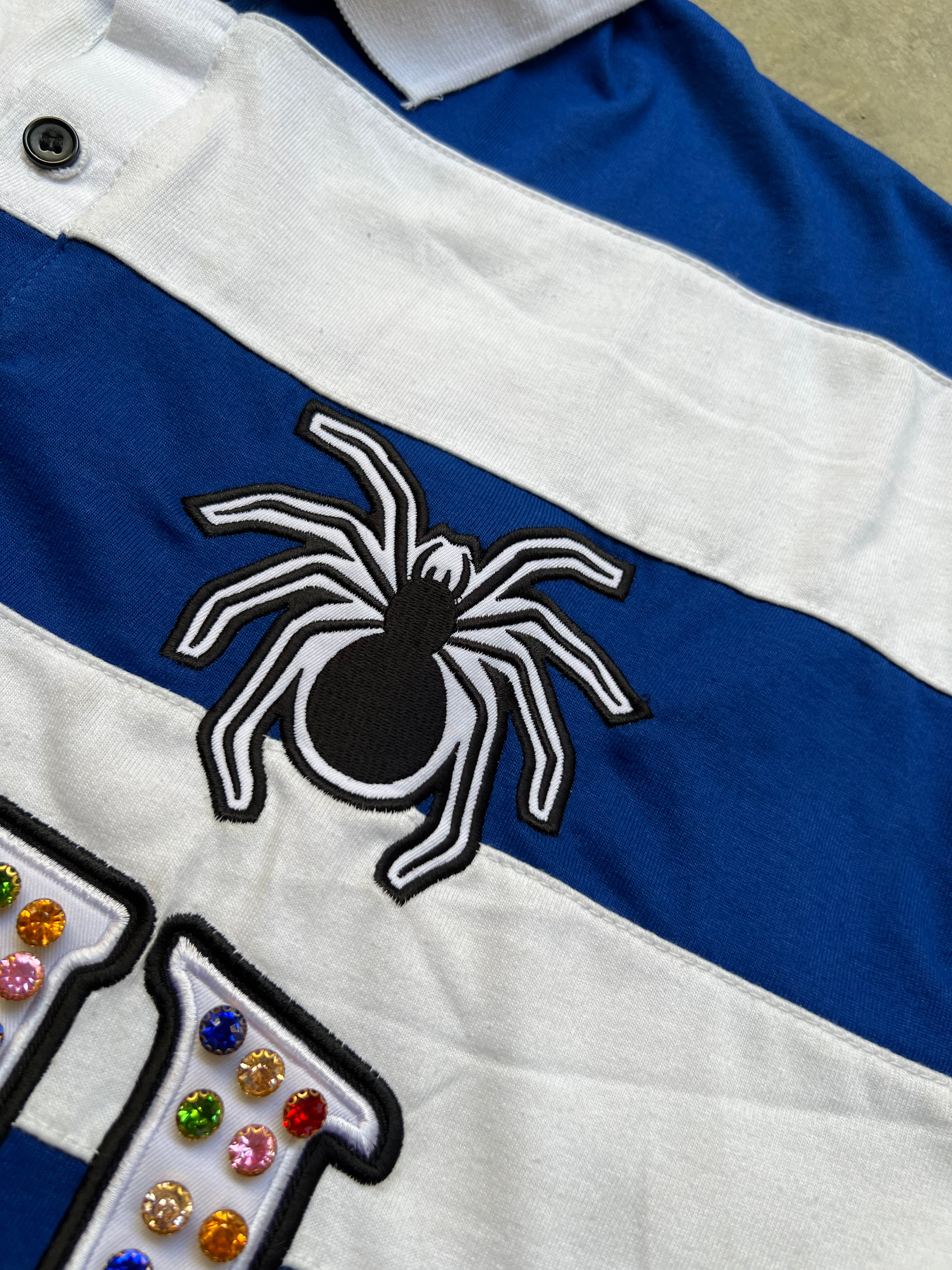 EMBROIDERY GEMS BOXY POLO ( BLUE EDITION )