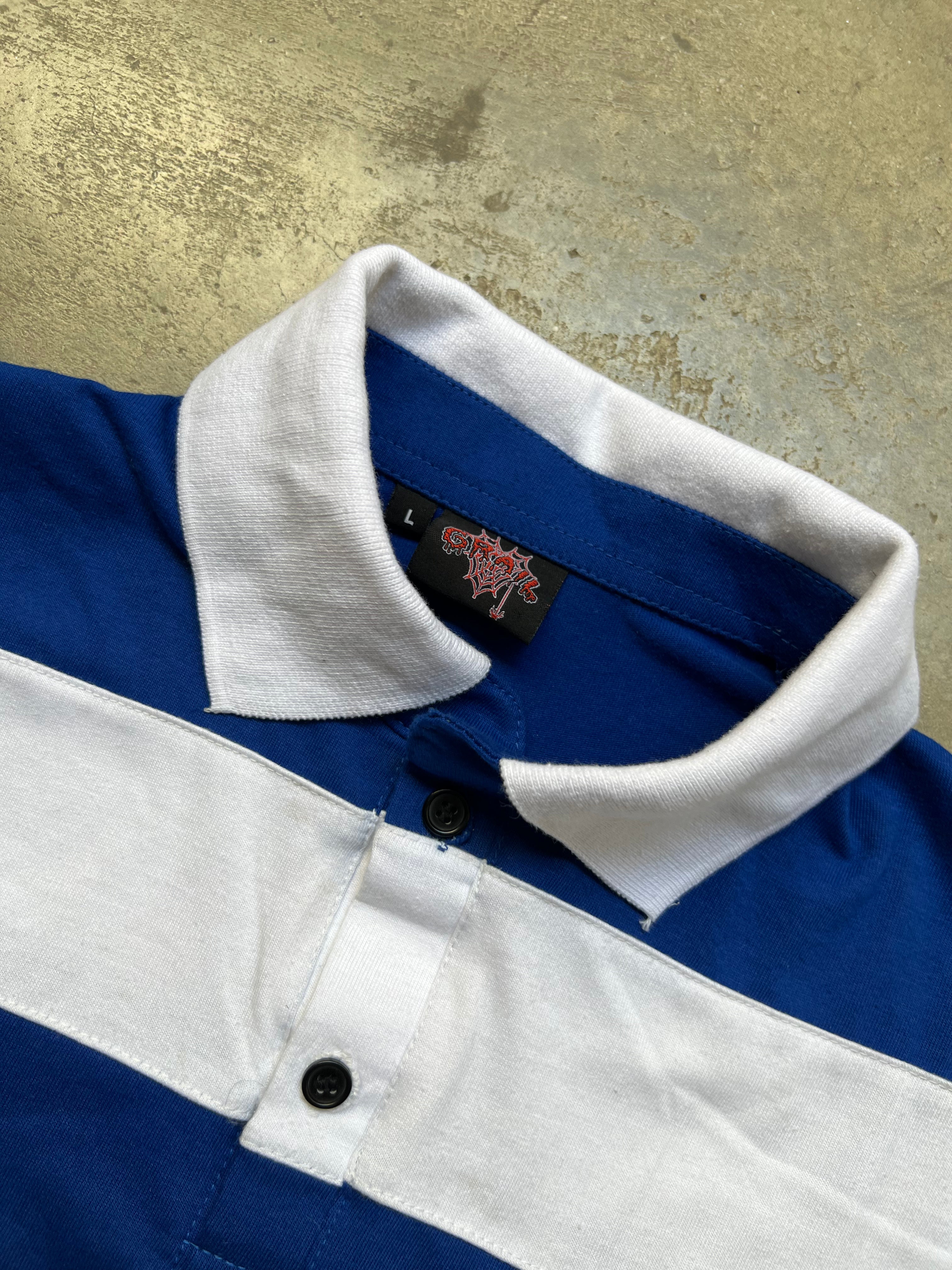 EMBROIDERY GEMS BOXY POLO ( BLUE EDITION )