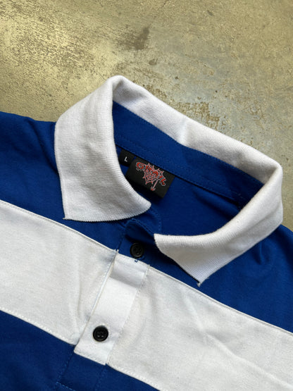 EMBROIDERY GEMS BOXY POLO ( BLUE EDITION )