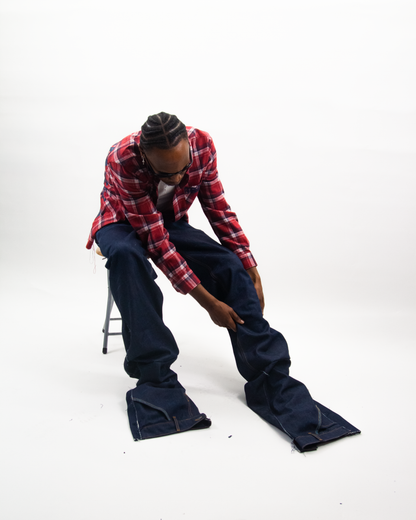 INDIGO RAW REVERSE DENIM &quot; UNIQUE FLARED EDITION &quot;