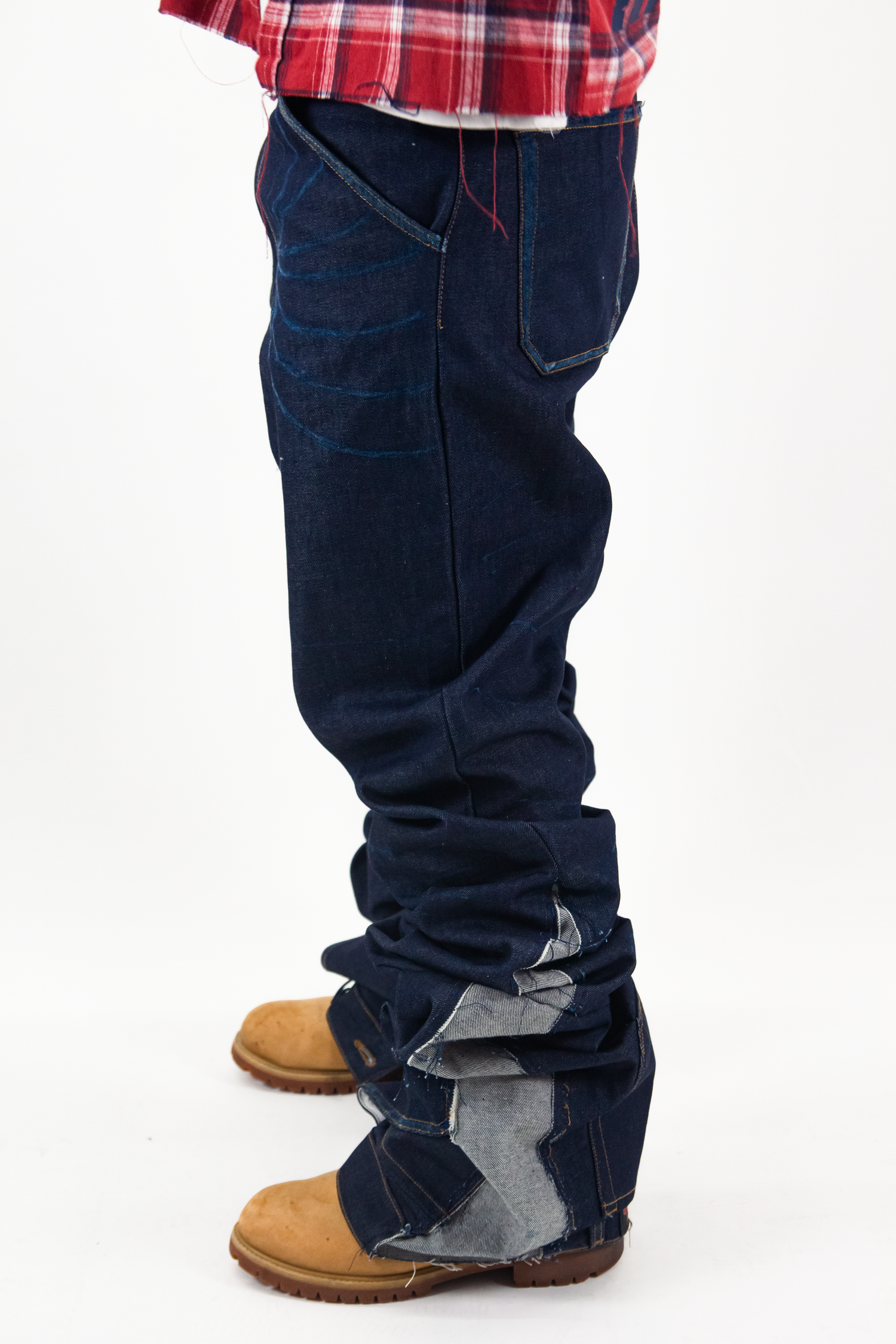 INDIGO RAW REVERSE DENIM &quot; GREY FLARED EDITION &quot;