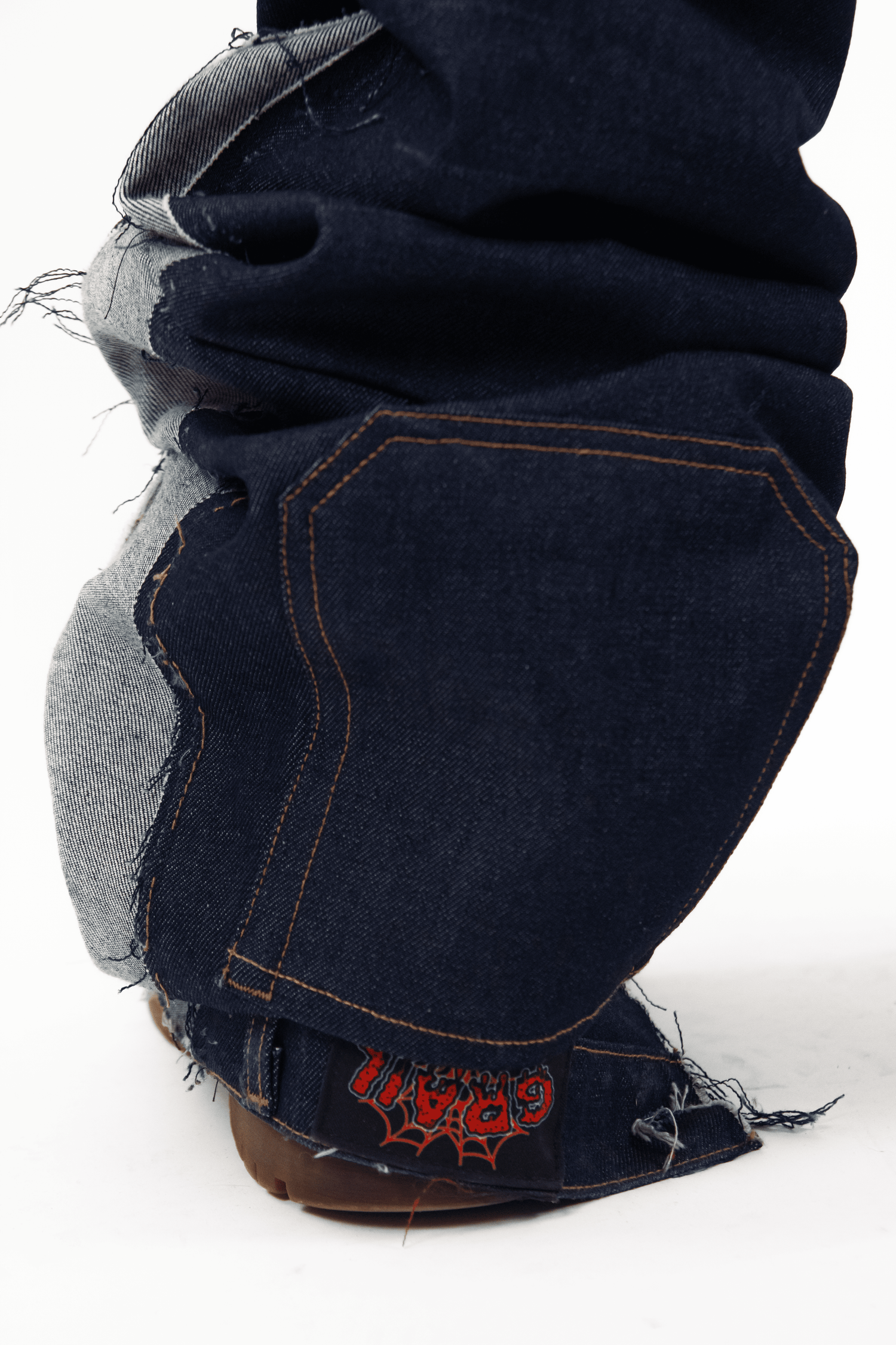 INDIGO RAW REVERSE DENIM &quot; GREY FLARED EDITION &quot;