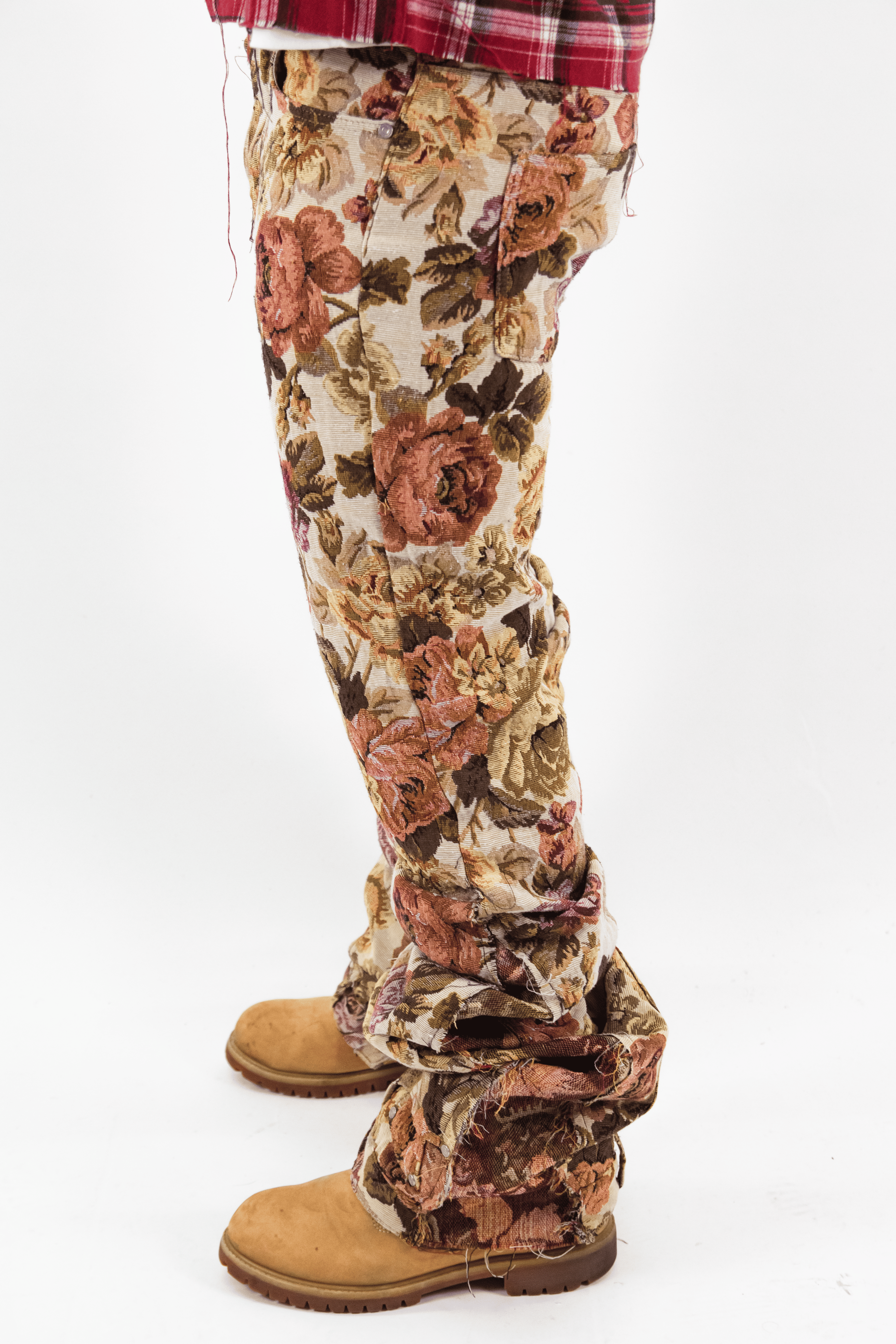 FLOREAL EMBROIDERY REVERSE DENIM &quot; 1/1 UNIQUE PIECES &quot;