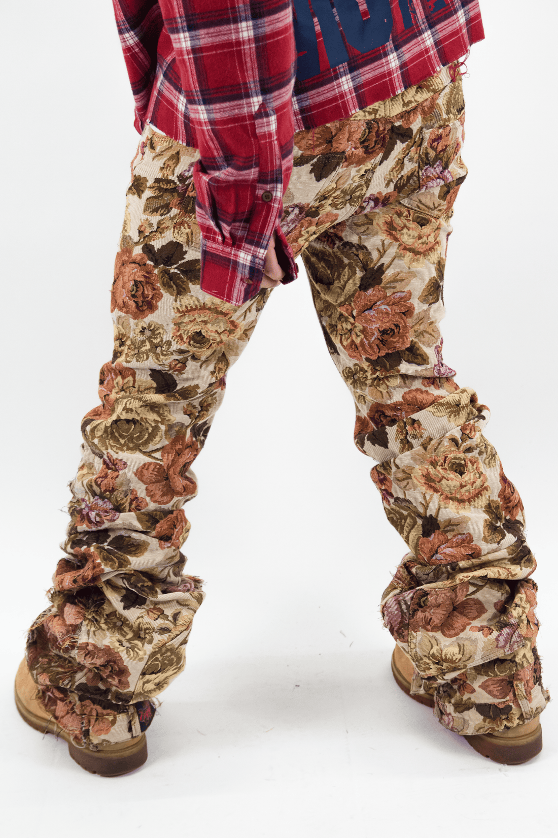 FLOREAL EMBROIDERY REVERSE DENIM &quot; 1/1 UNIQUE PIECES &quot;