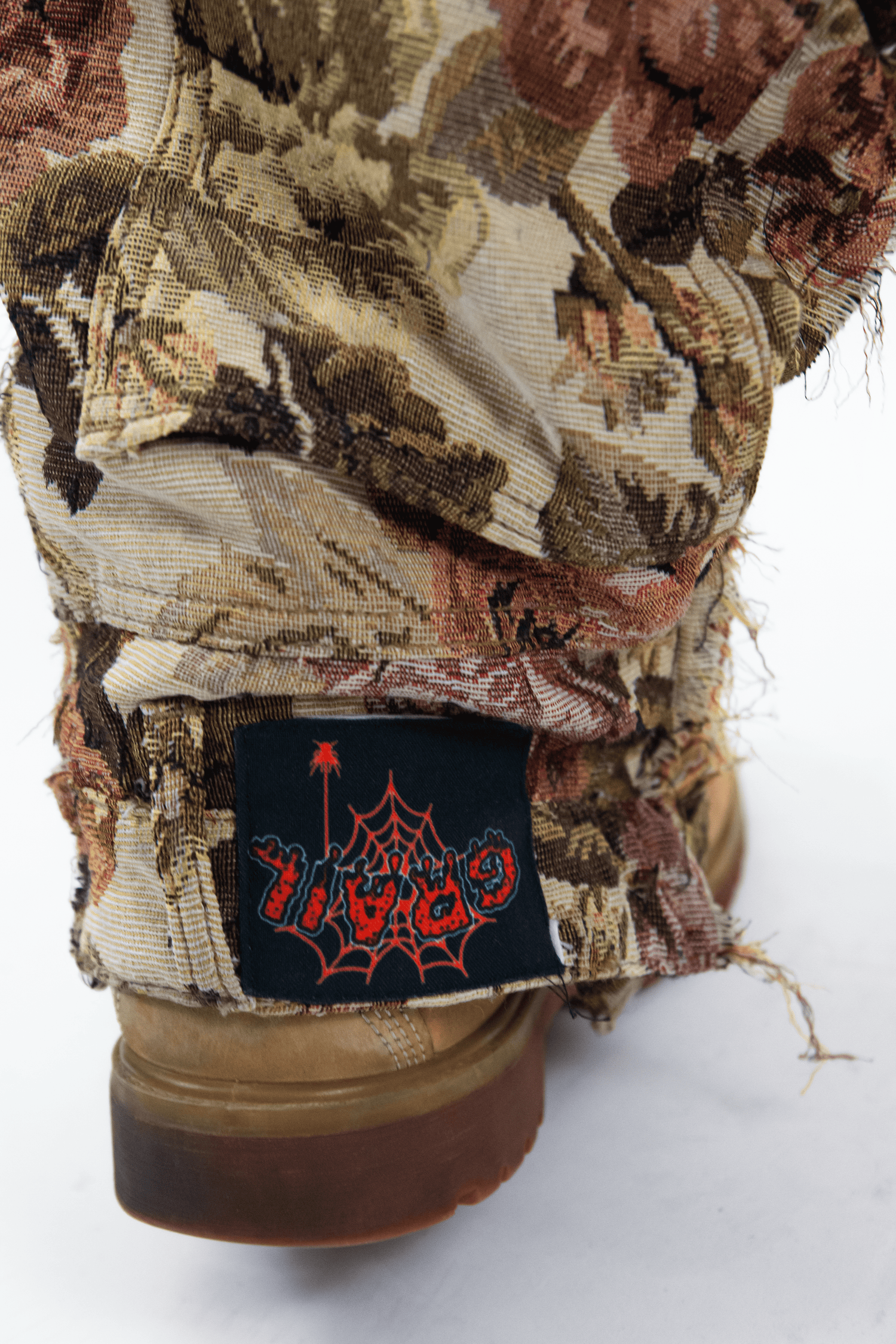 FLOREAL EMBROIDERY REVERSE DENIM &quot; 1/1 UNIQUE PIECES &quot;