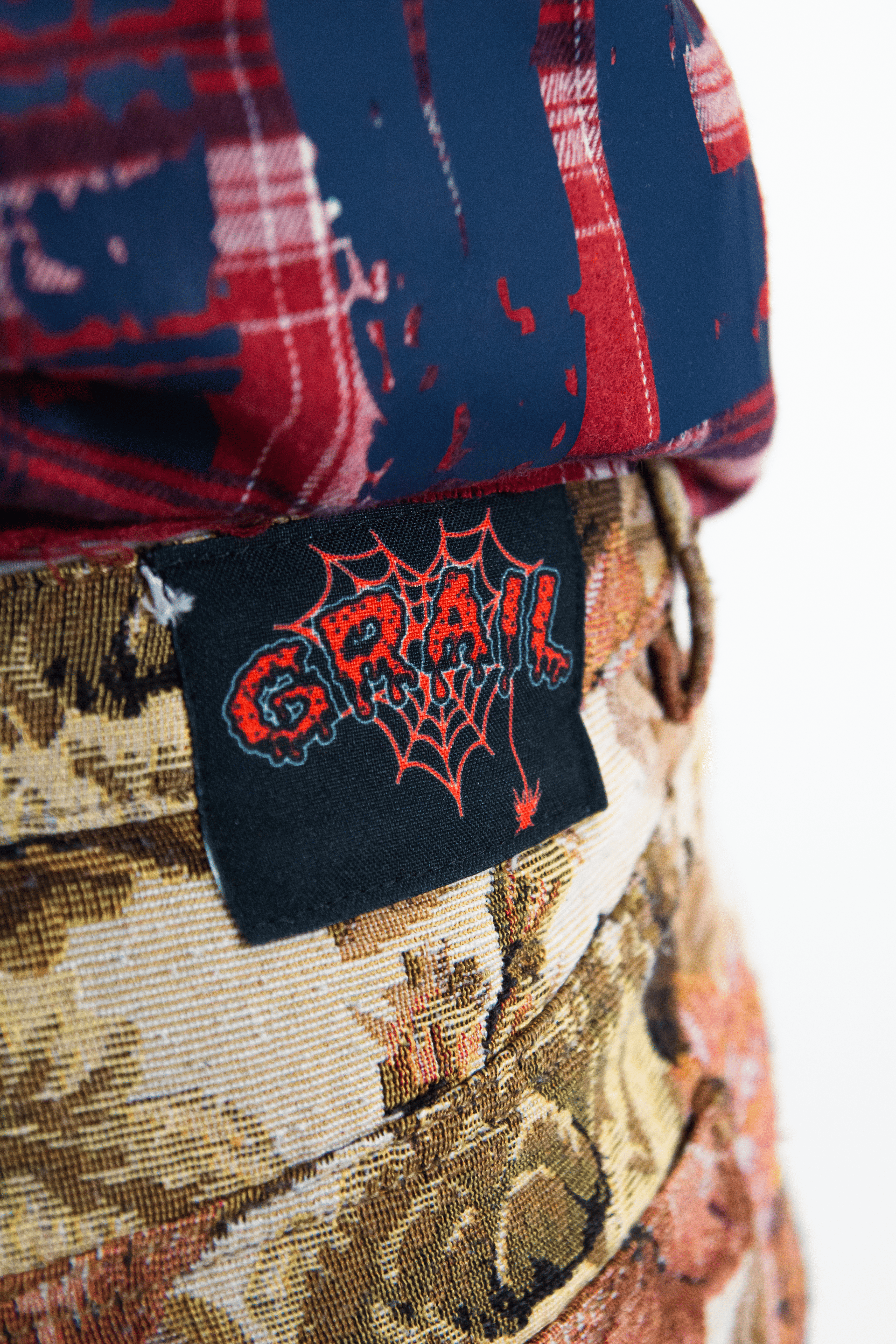 FLOREAL EMBROIDERY REVERSE DENIM &quot; 1/1 UNIQUE PIECES &quot;