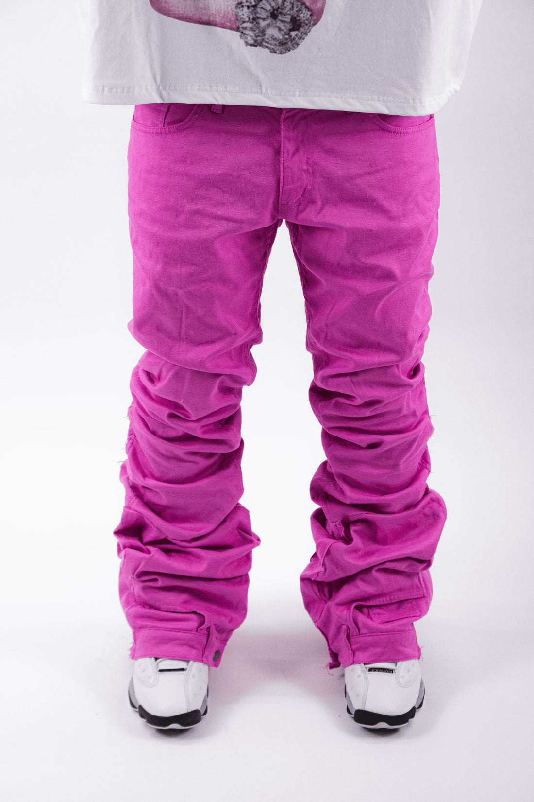 BRIGHT PINK REVERSE DENIM ( ULTRA FLARED EDITION )