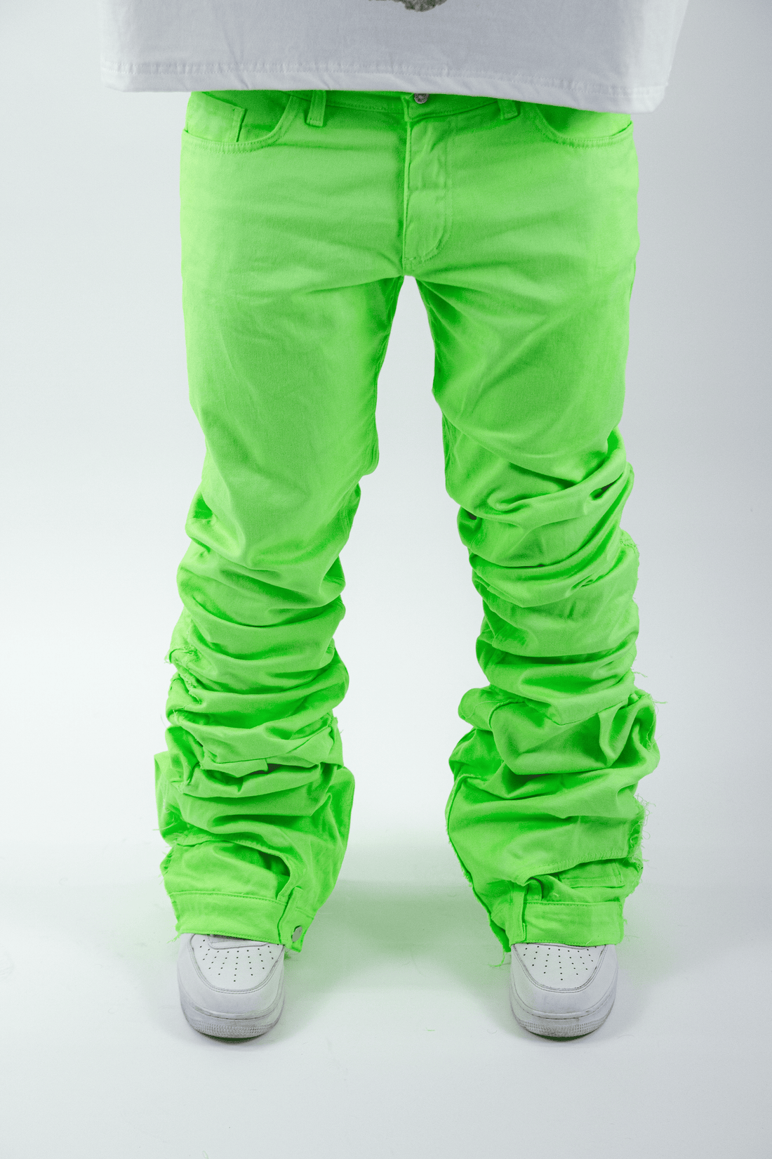 SLIMY GREEN REVERSE DENIM ( ULTRA FLARED EDITION )