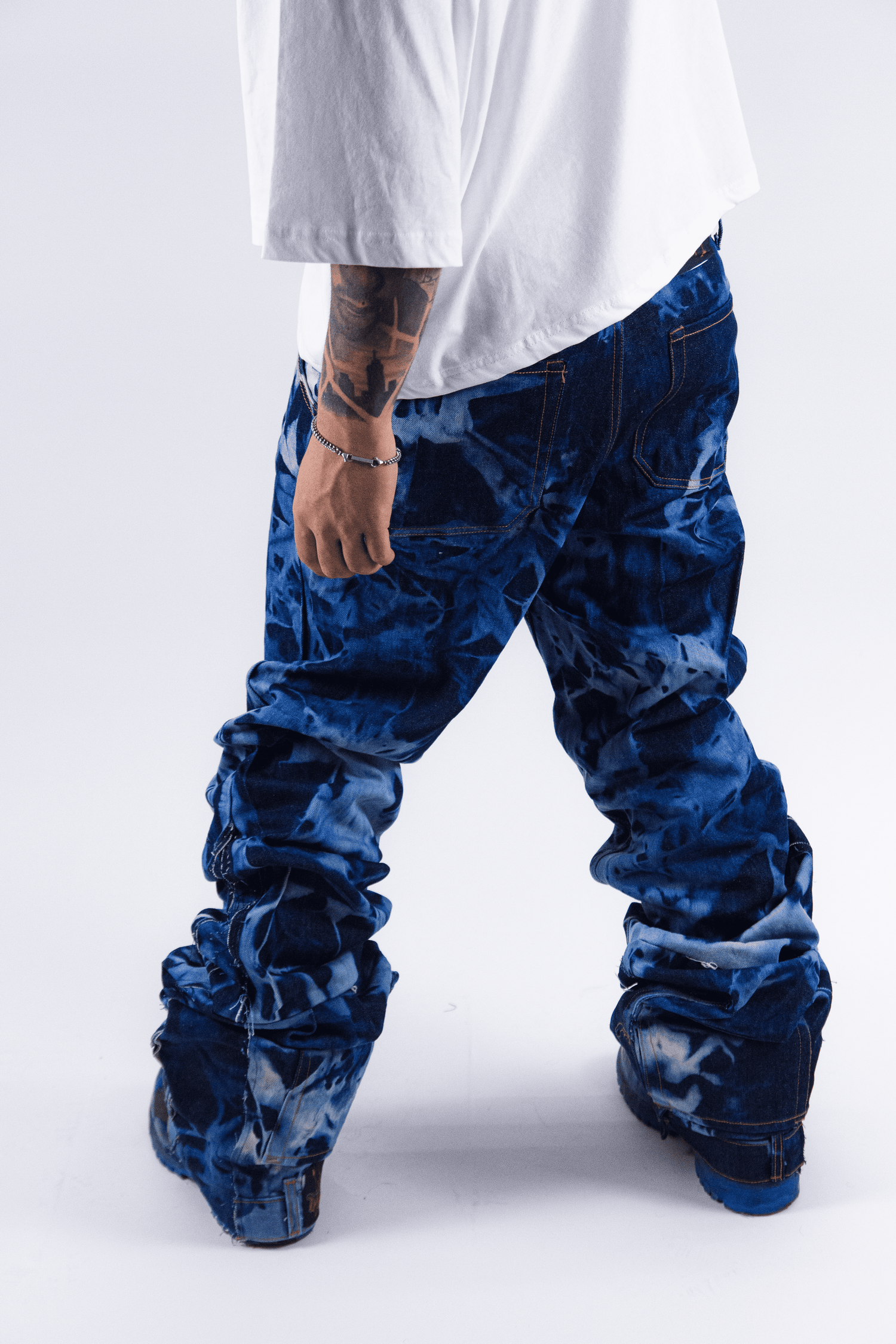 WASHED RAW REVERSE DENIM ( ULTRA FLARED EDITION )