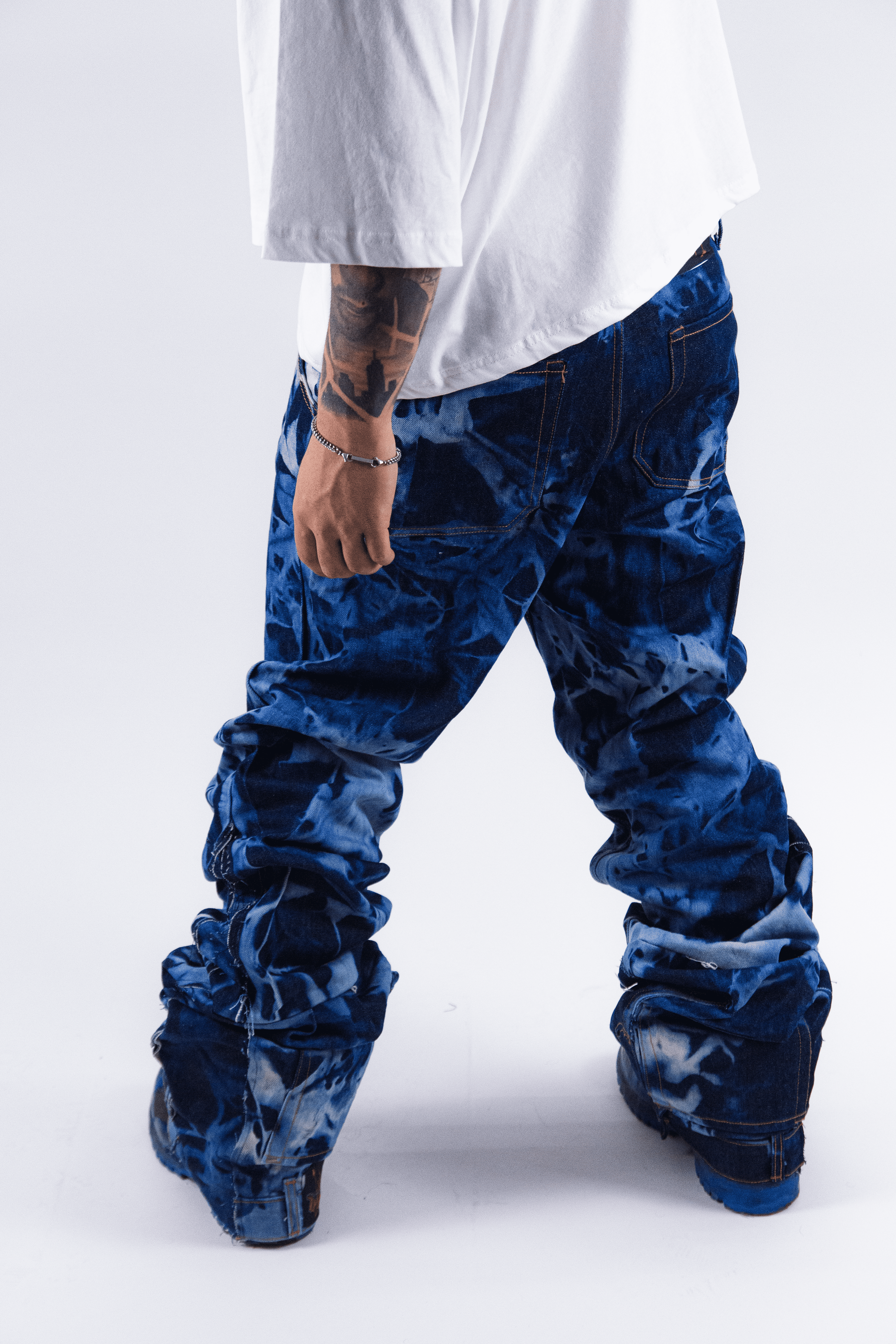 WASHED RAW REVERSE DENIM ( ULTRA FLARED EDITION )
