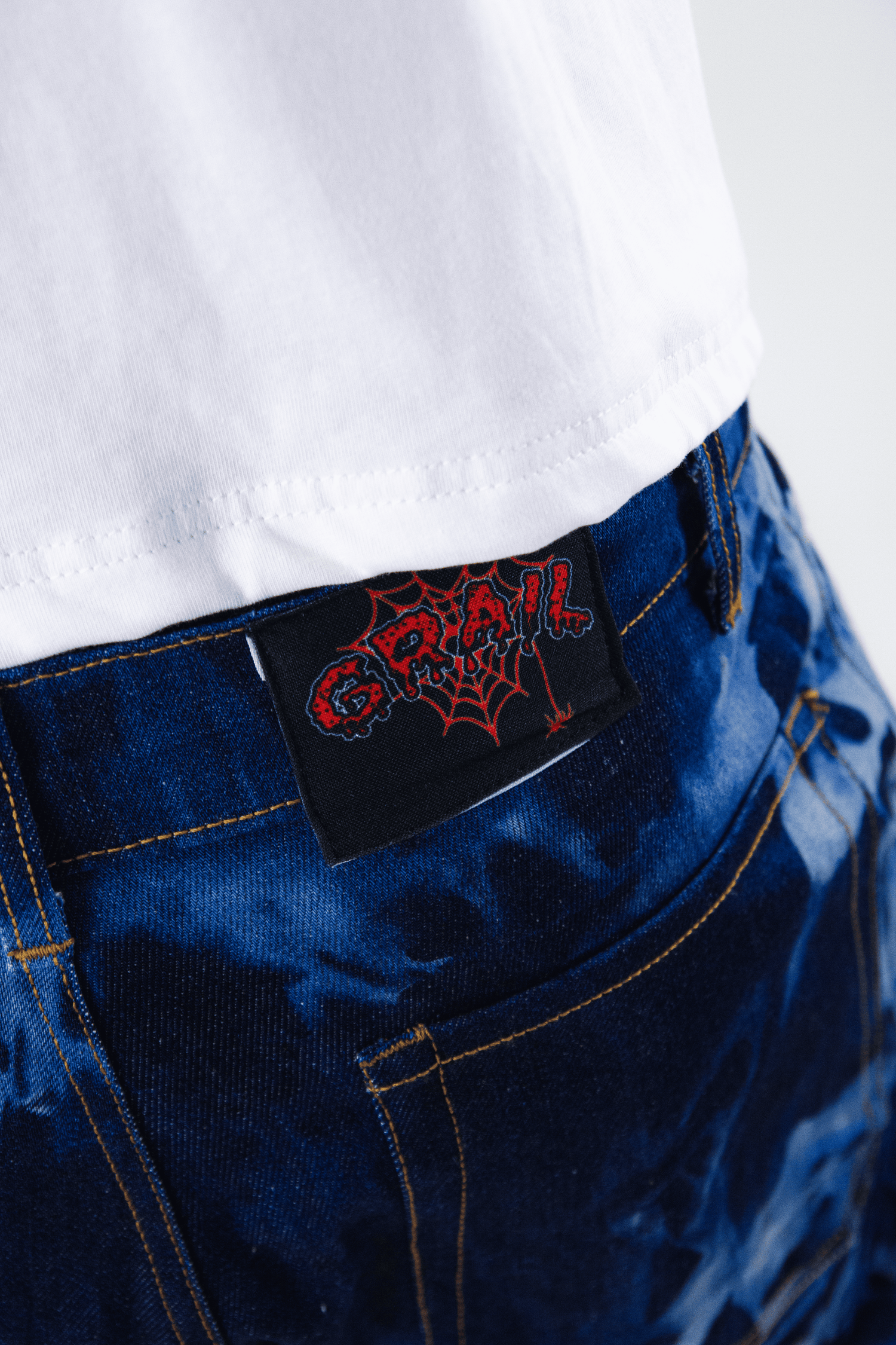 WASHED RAW REVERSE DENIM ( ULTRA FLARED EDITION )