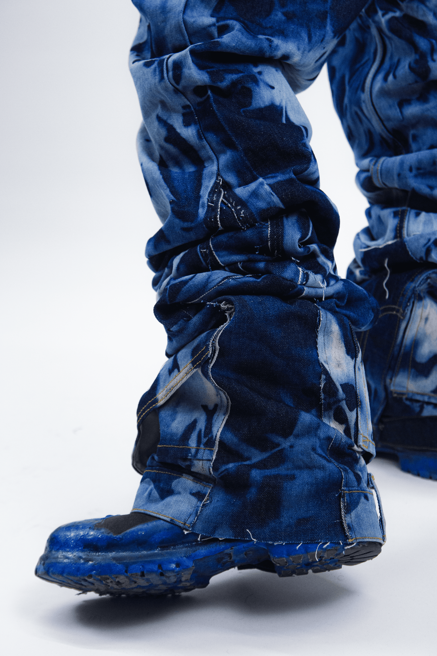 WASHED RAW REVERSE DENIM ( ULTRA FLARED EDITION )