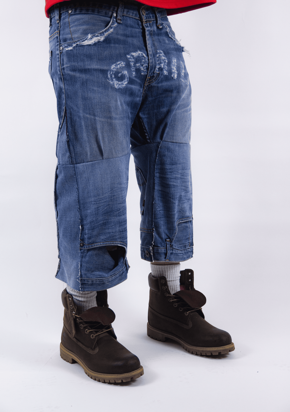 OBSIDIAN BLUE REVERESE JORTS