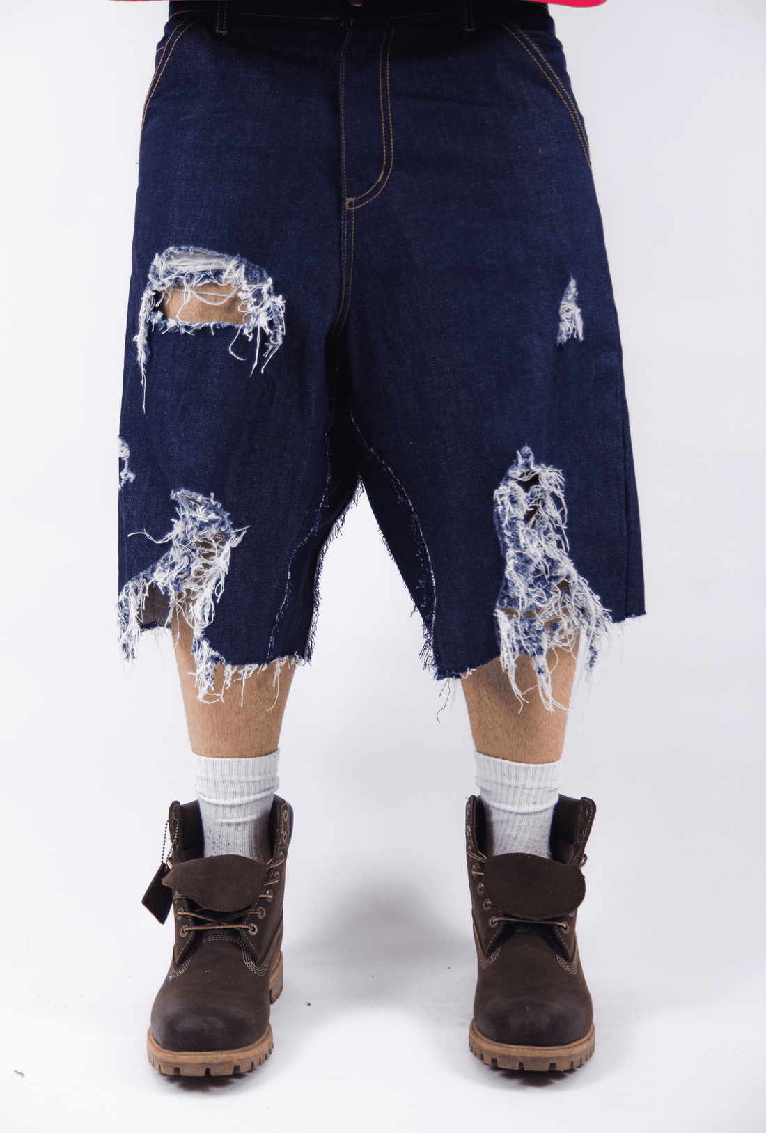 RAW DENIM JORTS