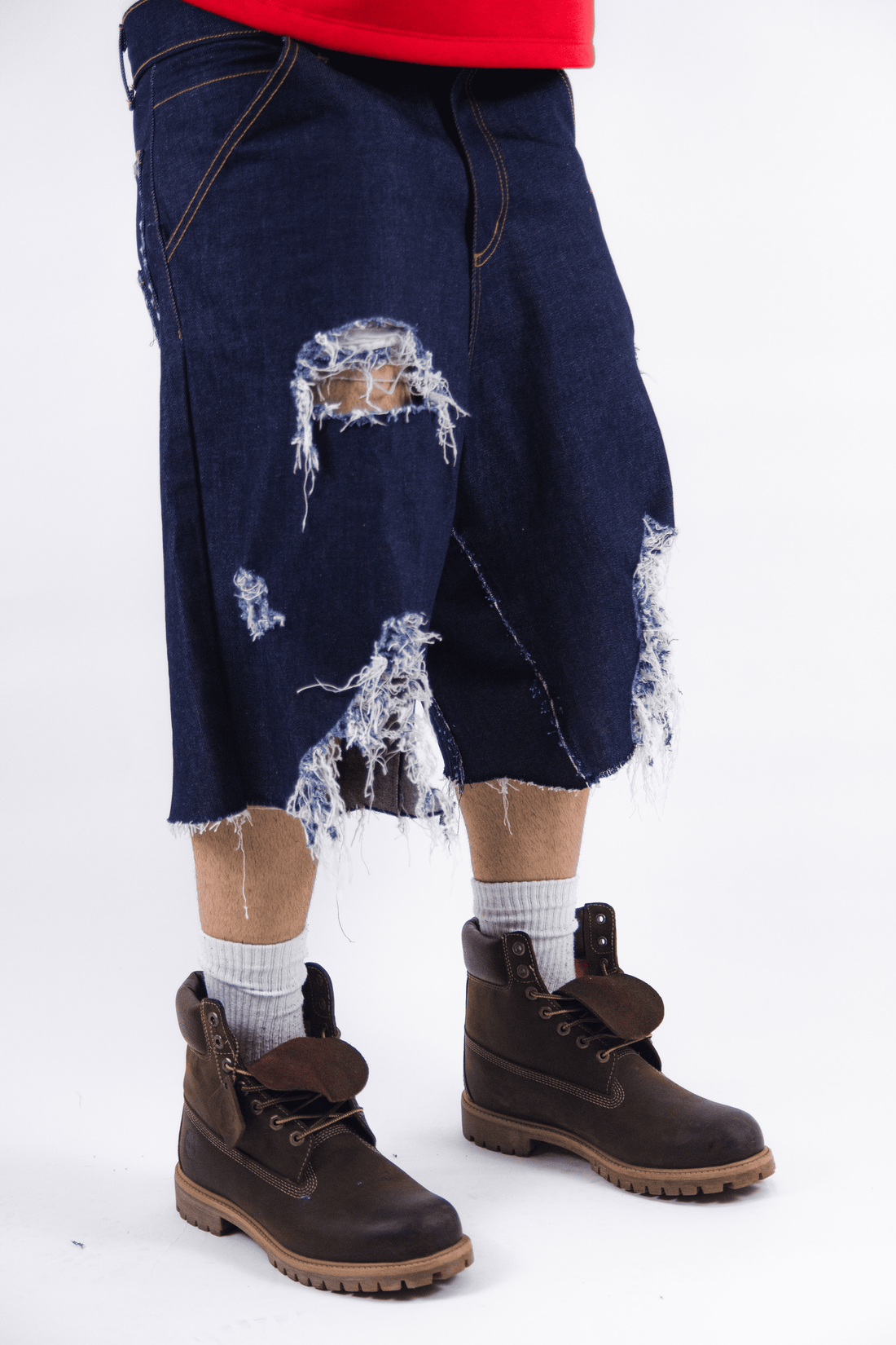 RAW DENIM JORTS