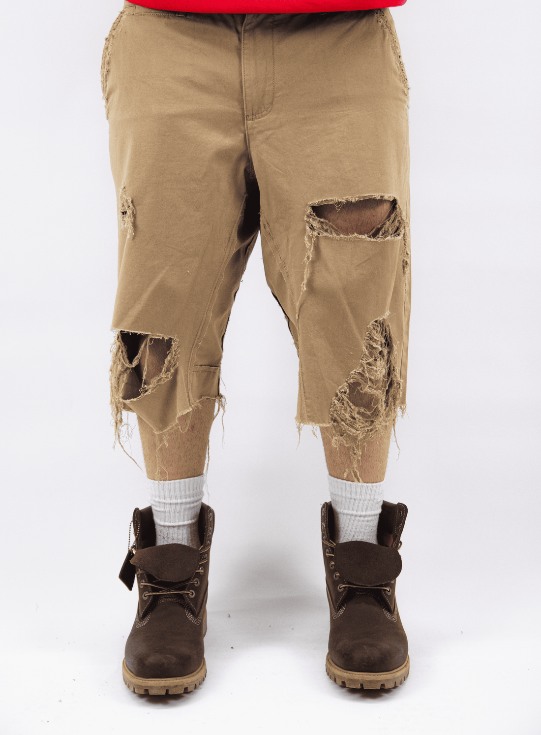 DESERT RIPPED JORTS