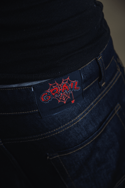RAW EMBROIDERY SCRATCHED JORTS 1/1