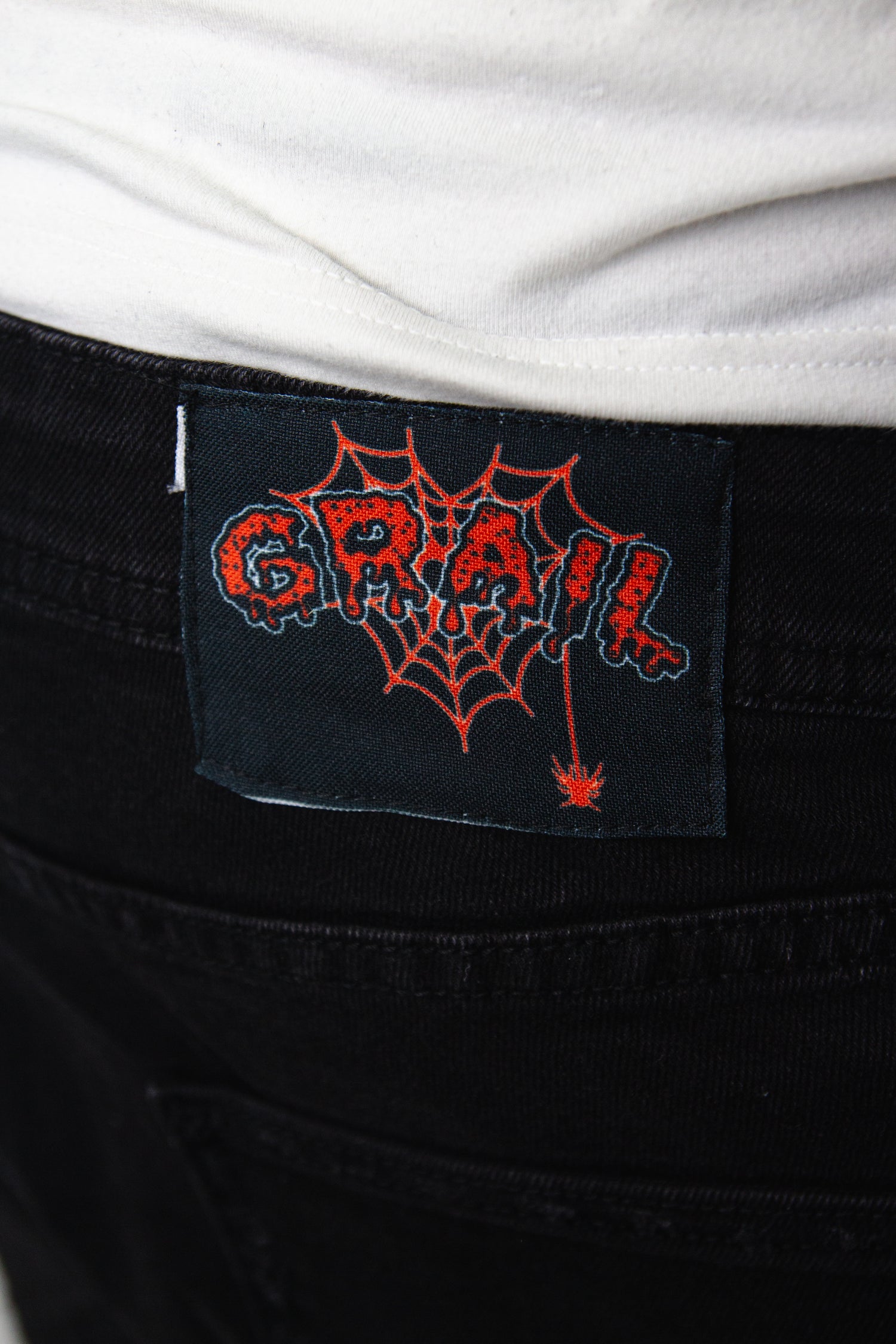 OBSIDIAN BLACK SHINE SKINNY REVERSE DENIM