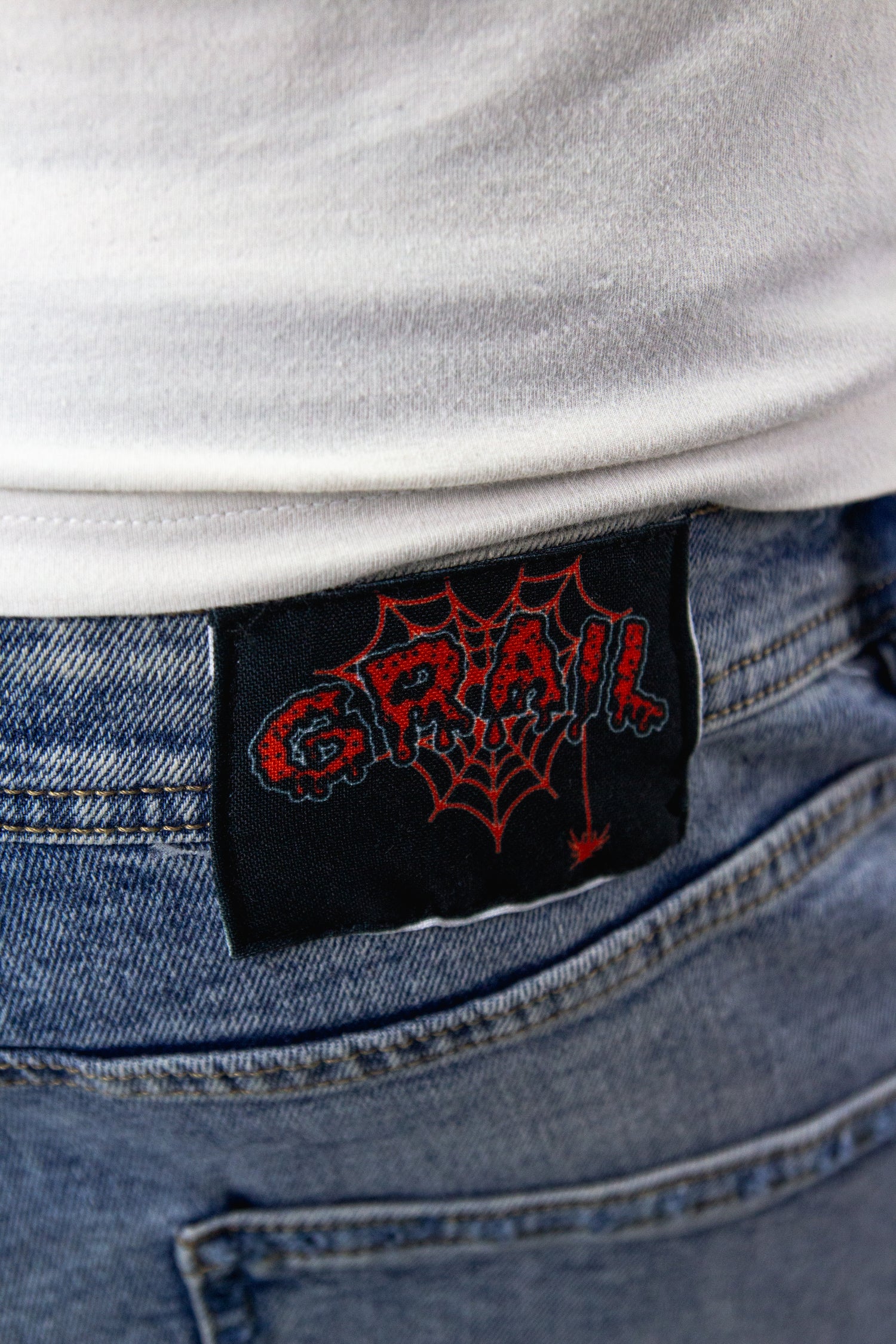 ACQUA MARINE SHINE SKINNY REVERSE DENIM