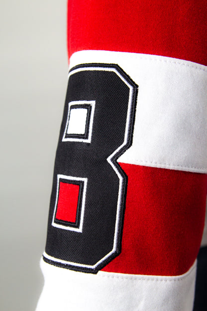 EMBROIDERY GEMS FLARED POLO ( RED EDITION )