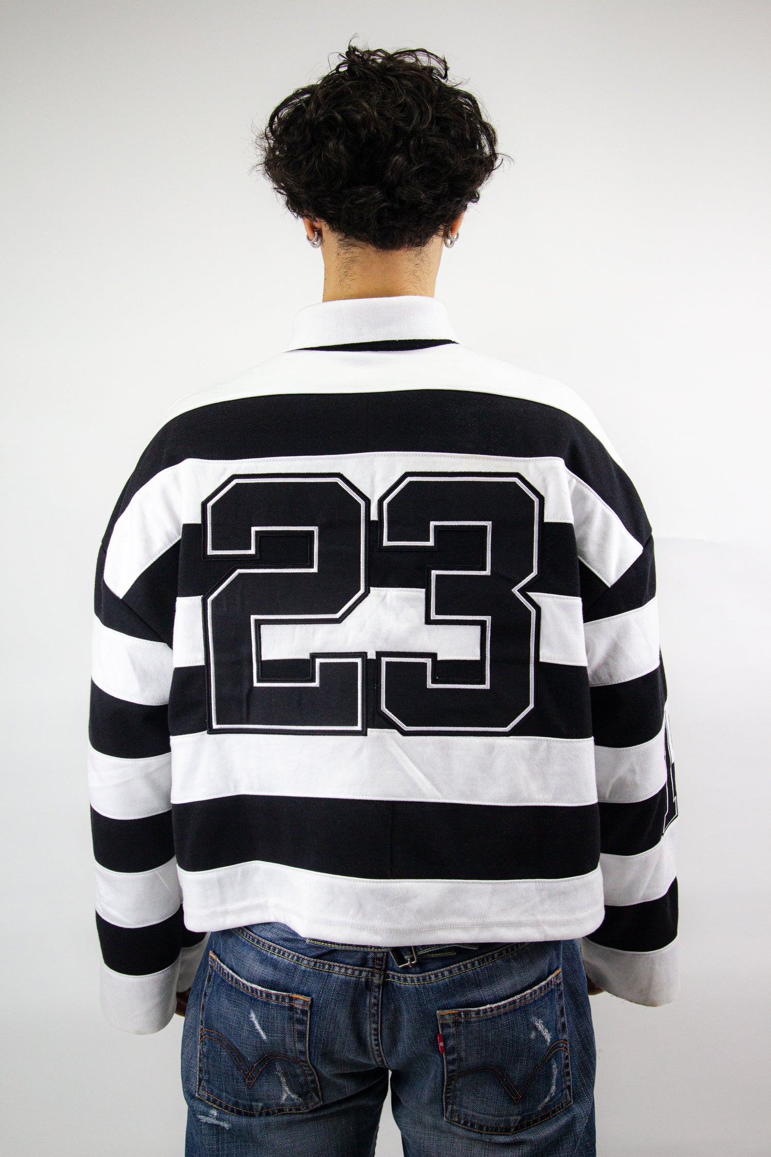 EMBROIDERY GEMS FLARED POLO ( BLACK EDITION )