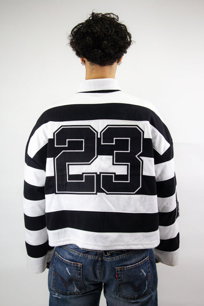 EMBROIDERY GEMS FLARED POLO ( BLACK EDITION )