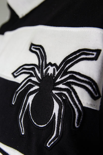 EMBROIDERY GEMS FLARED POLO ( BLACK EDITION )