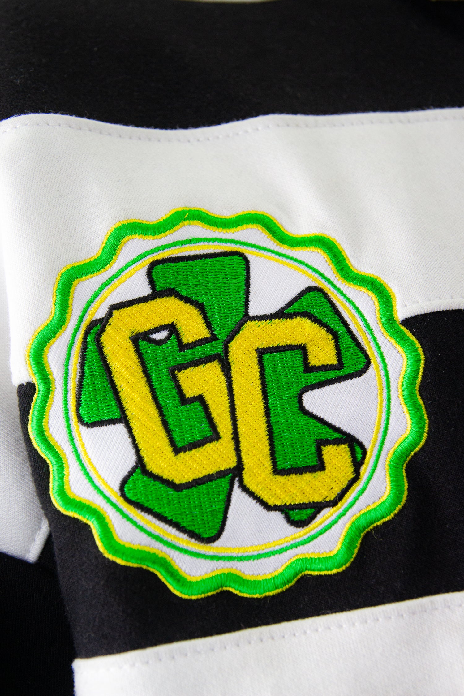 EMBROIDERY GEMS FLARED POLO ( BLACK EDITION )