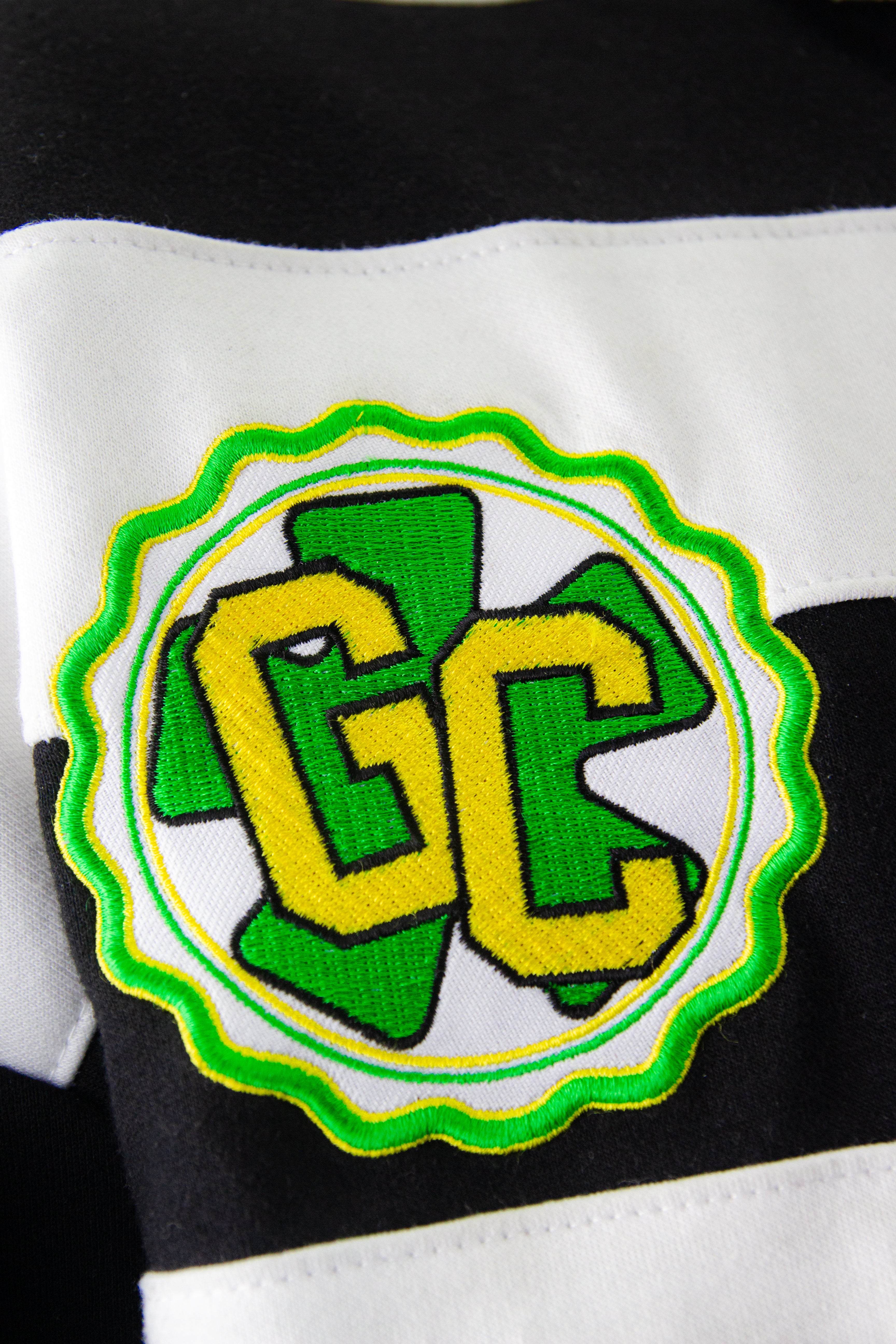 EMBROIDERY GEMS FLARED POLO ( BLACK EDITION )