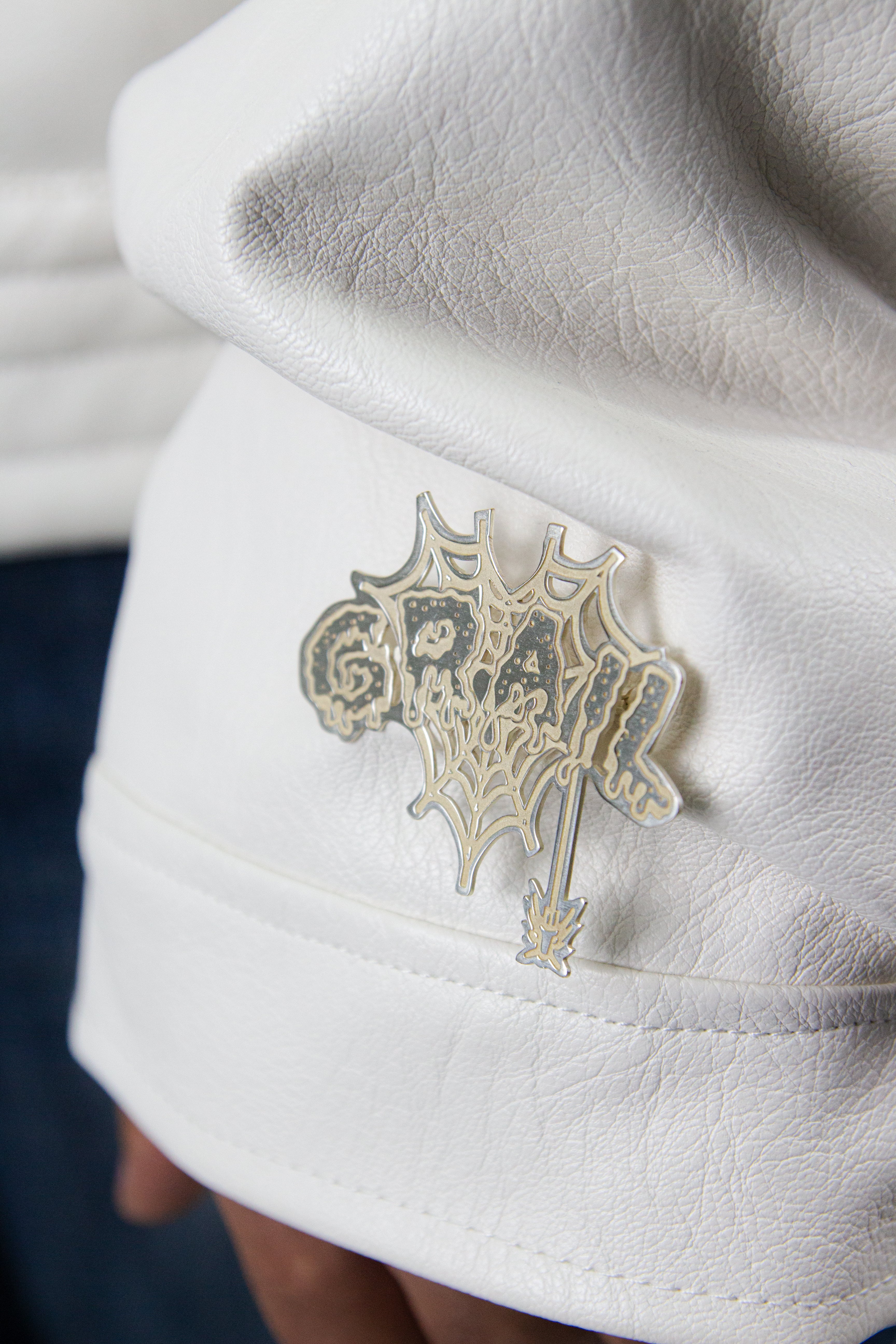 GRAIL FAUX LEATHER PUCKERING JACKET ( WHITE EDITION )