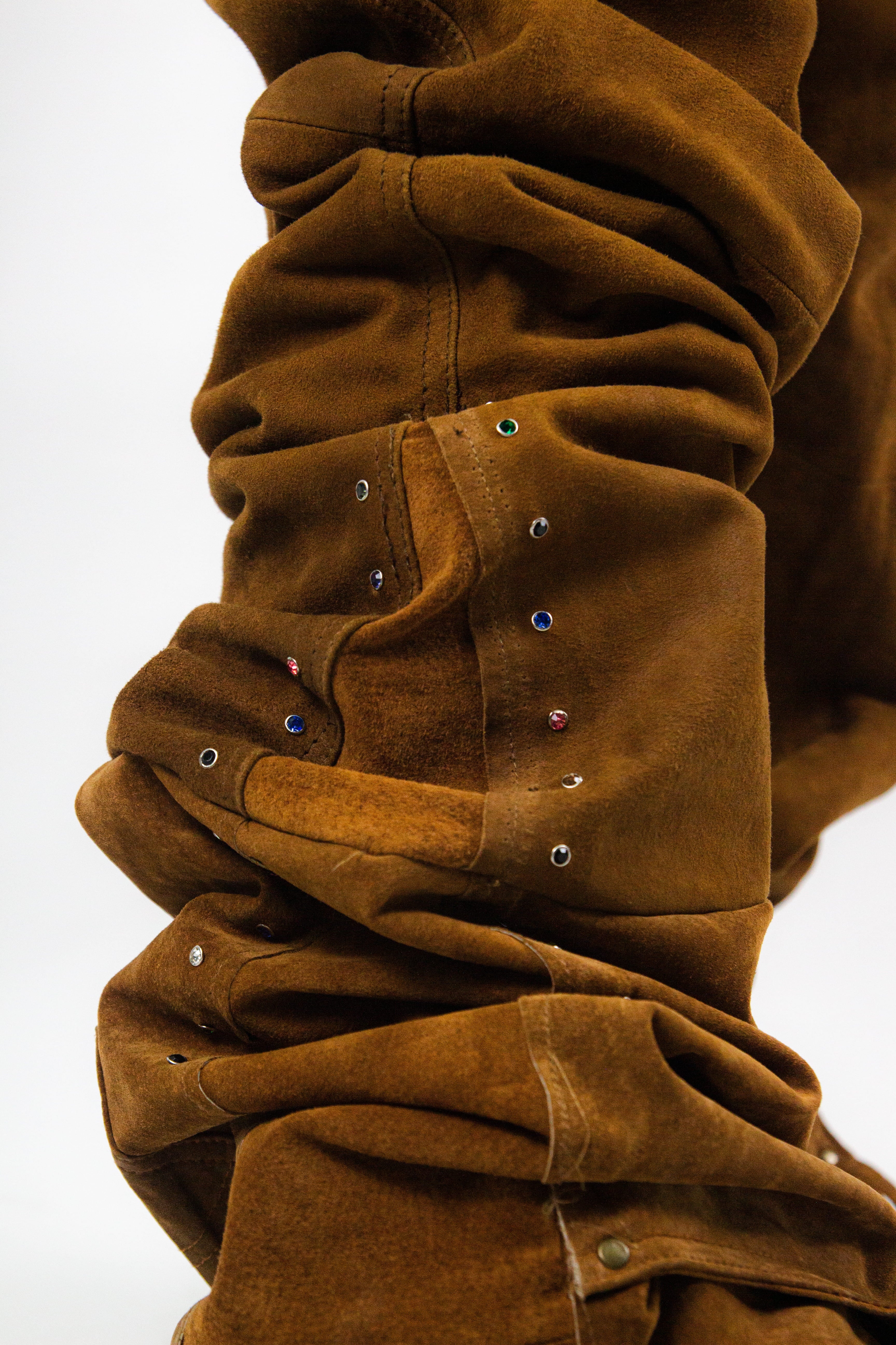 SAND SHINE ULTRA FLARED REVERSE REINDEER LEATHER