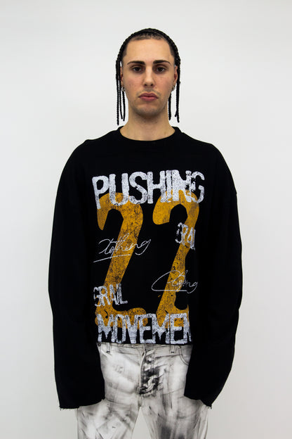 PUSHING MOVEMENT GRAPHIC FLARED LONGSLEEVE