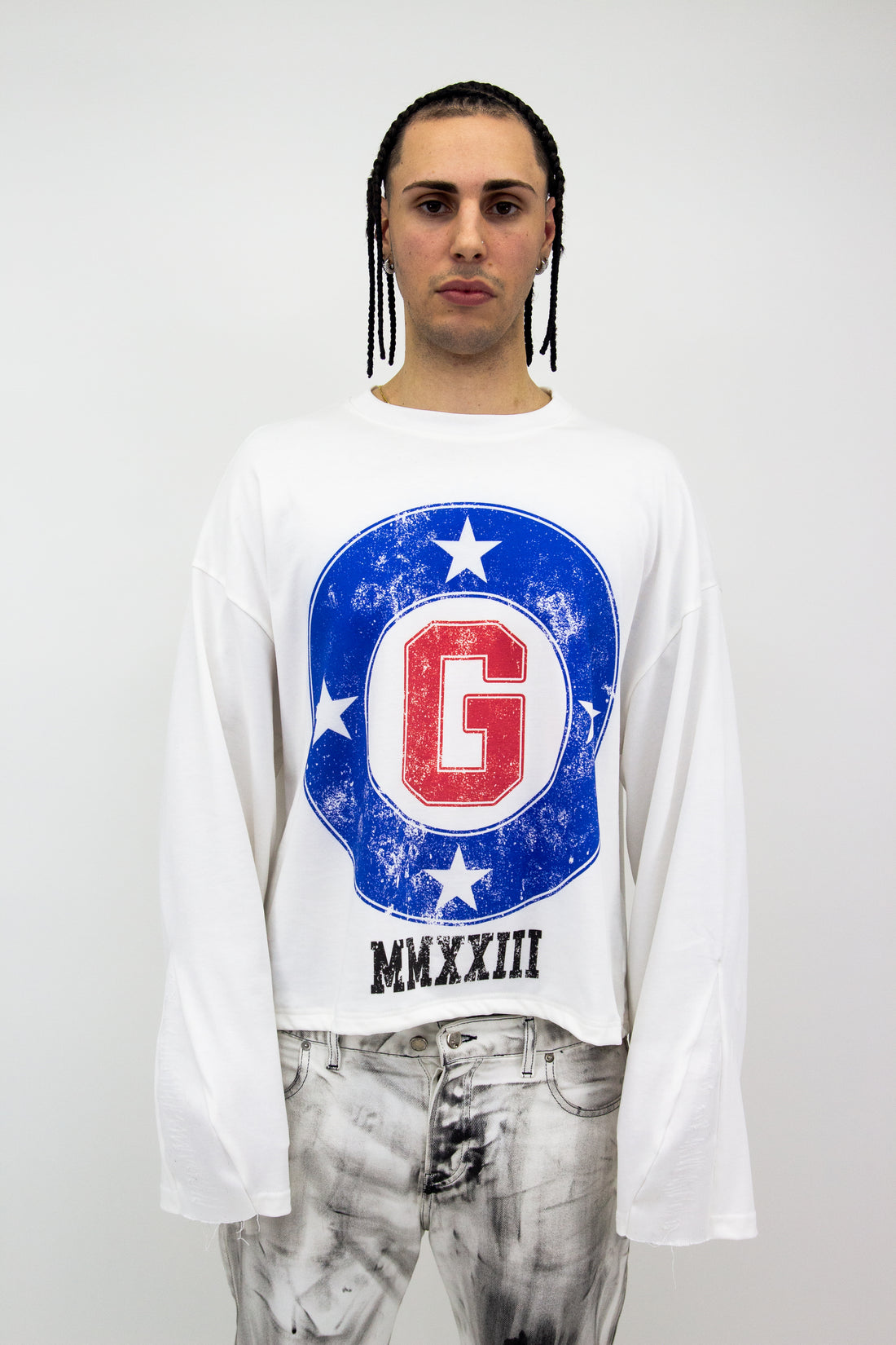 G 4 STAR GRAPHIC FLARED LONGSLEEVE