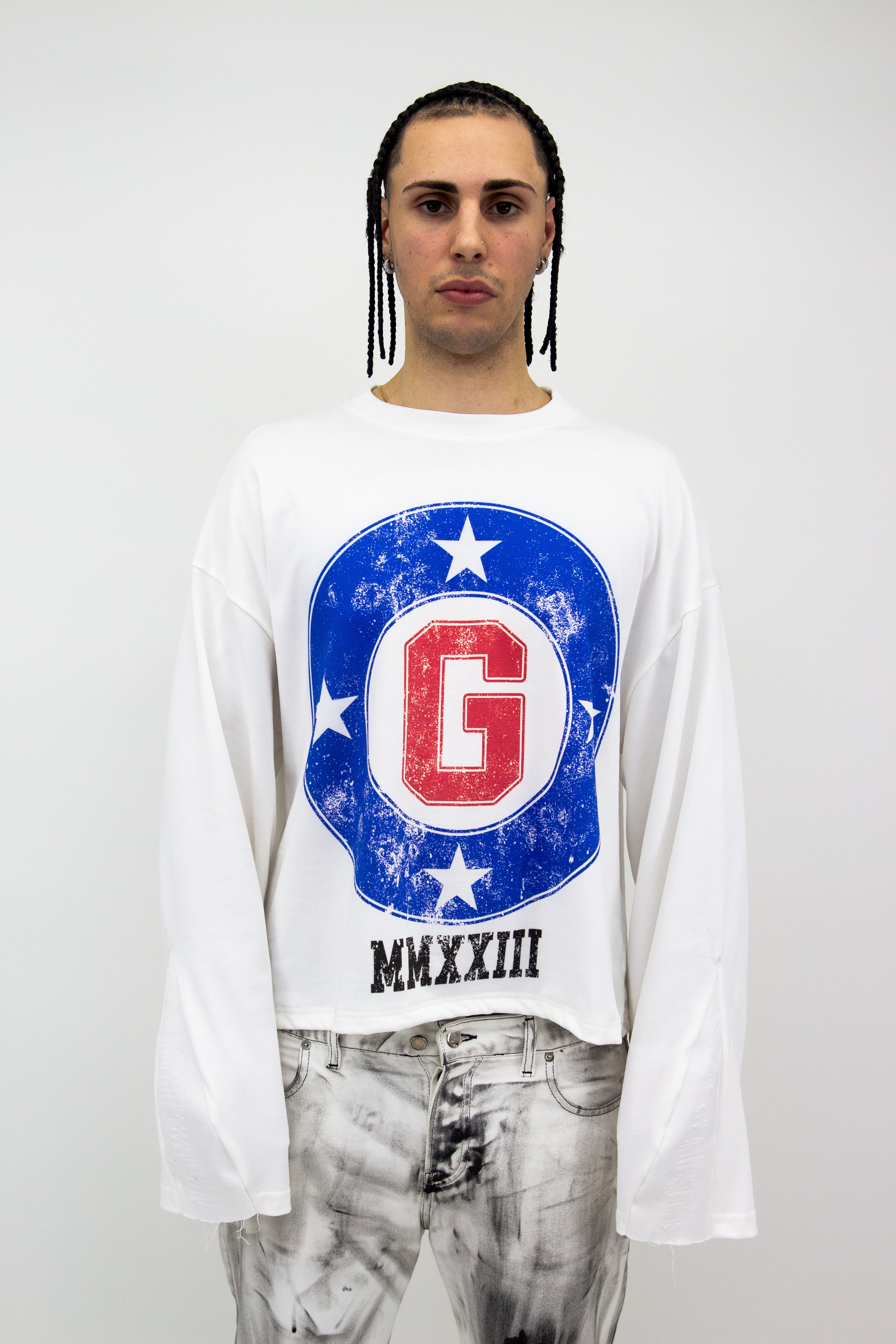 G 4 STAR GRAPHIC FLARED LONGSLEEVE