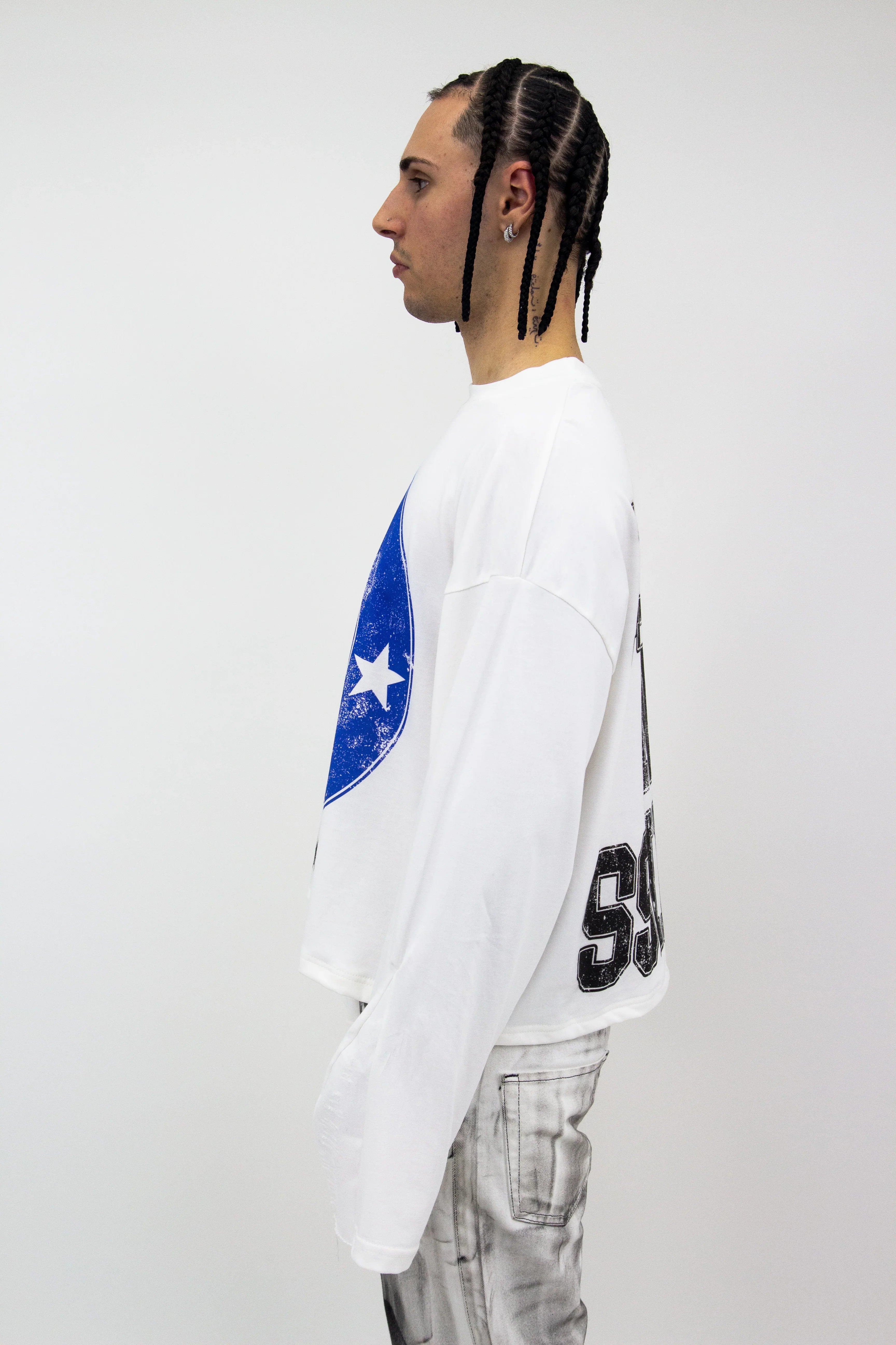 G 4 STAR GRAPHIC FLARED LONGSLEEVE