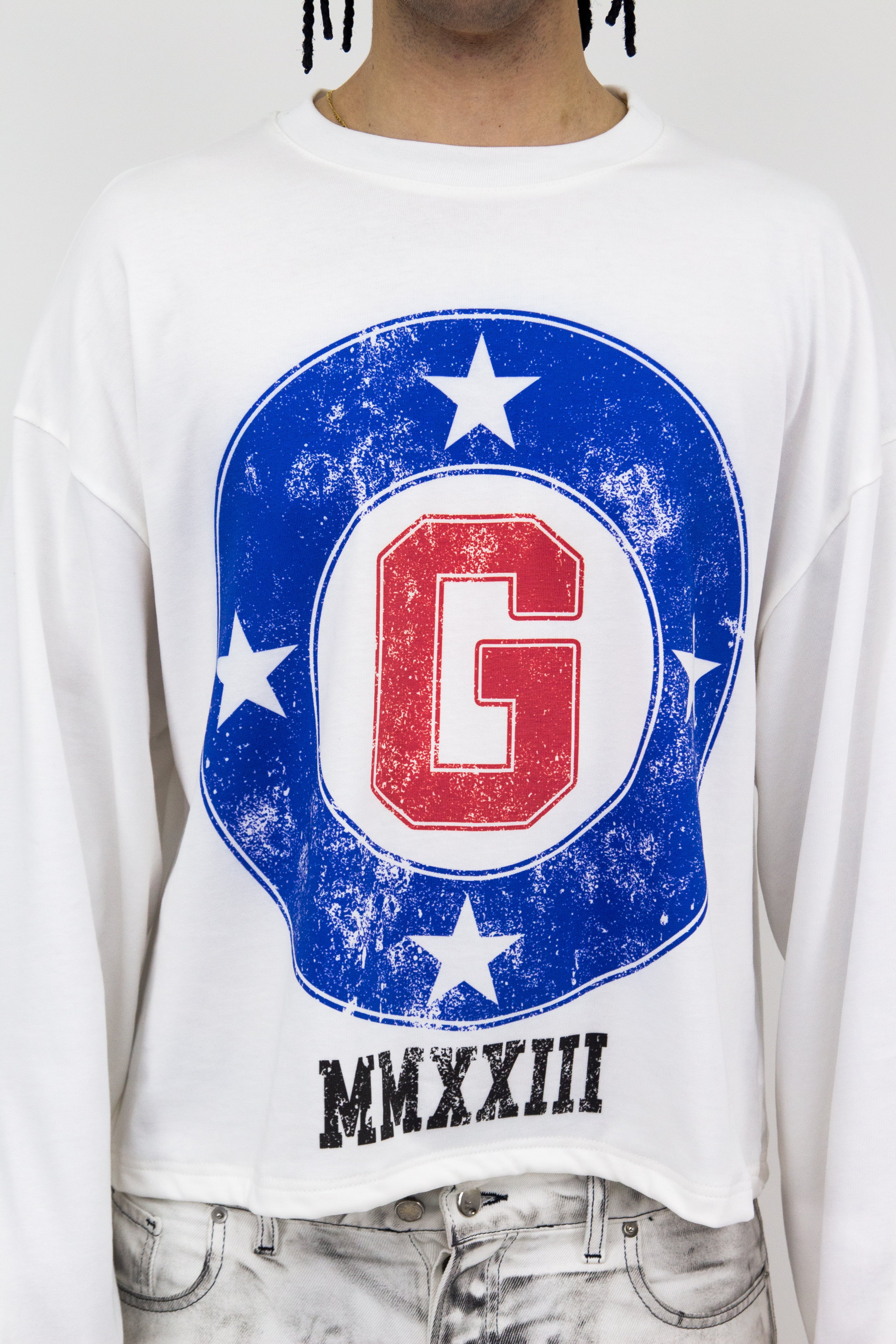 G 4 STAR GRAPHIC FLARED LONGSLEEVE