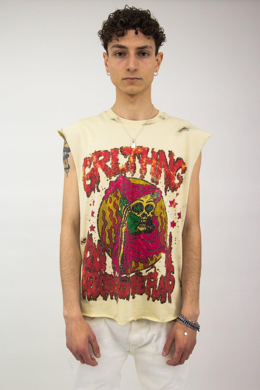 GRAIL BURNED SKULL RIPPED TANK