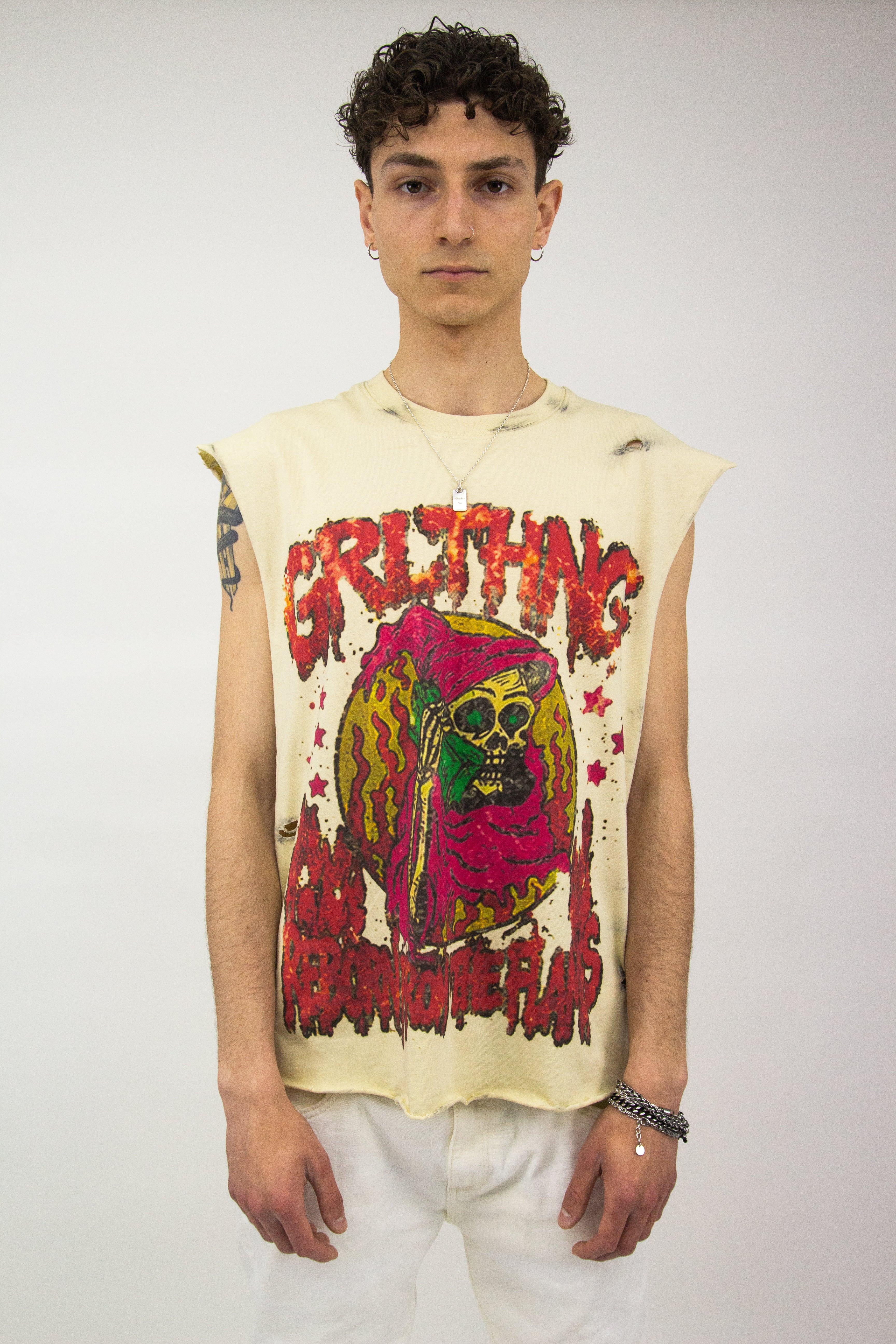 GRAIL BURNED SKULL RIPPED TANK