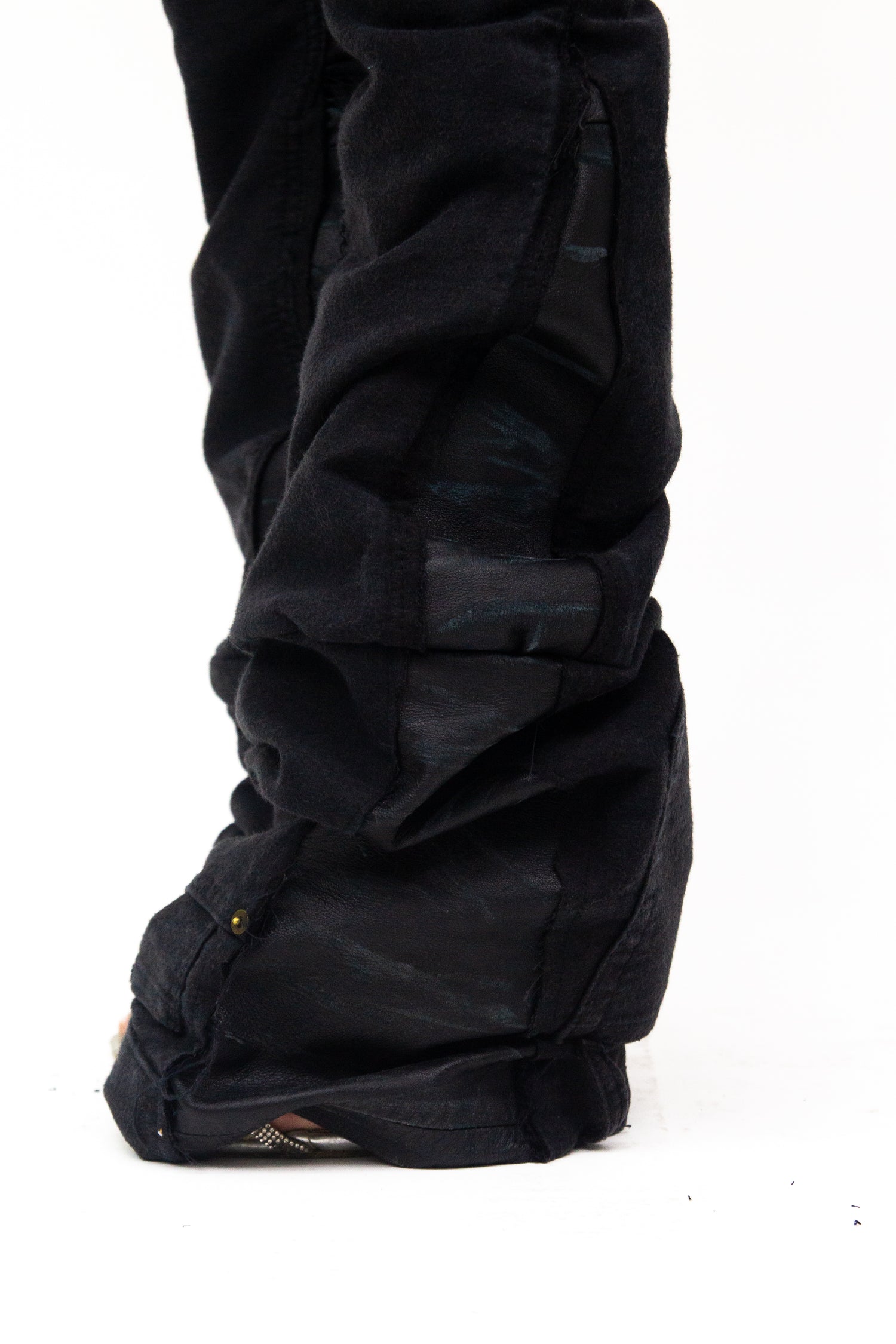 BLACK MIDNIGHT LAYERED REVERSE DENIM ( ULTRA FLARED EDITION )
