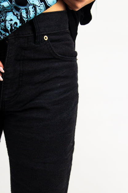 BLACK MIDNIGHT LAYERED REVERSE DENIM ( ULTRA FLARED EDITION )
