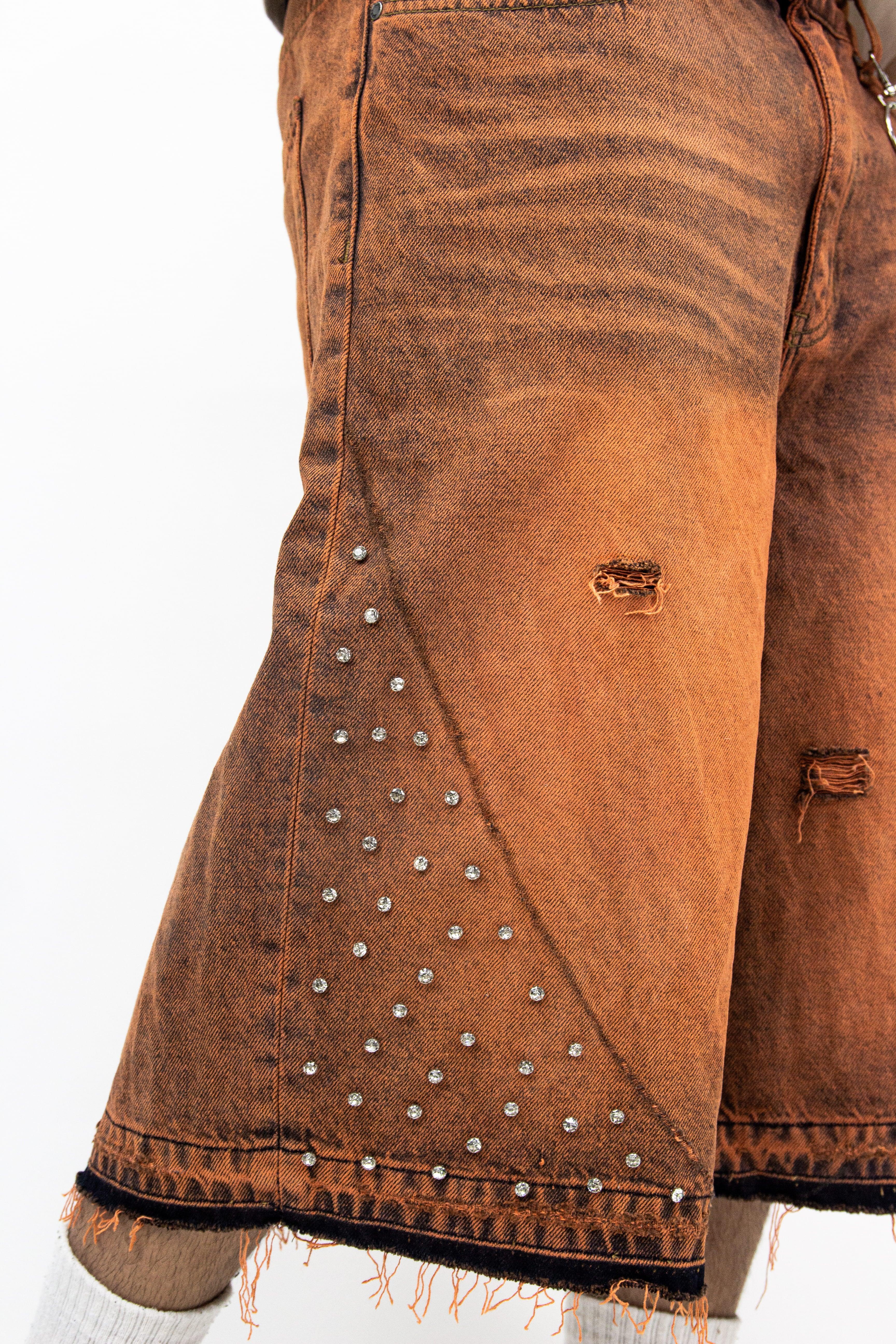 WASHED RUST FADE JORTS
