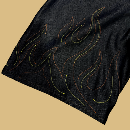 RAW EMBROIDERY SCRATCHED JORTS 1/1
