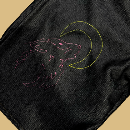 RAW EMBROIDERY SCRATCHED JORTS 1/1