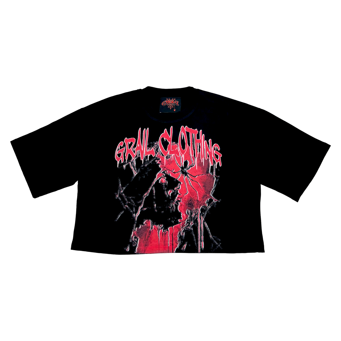 BLOODY SPIDER BOXY CROPPED TEE