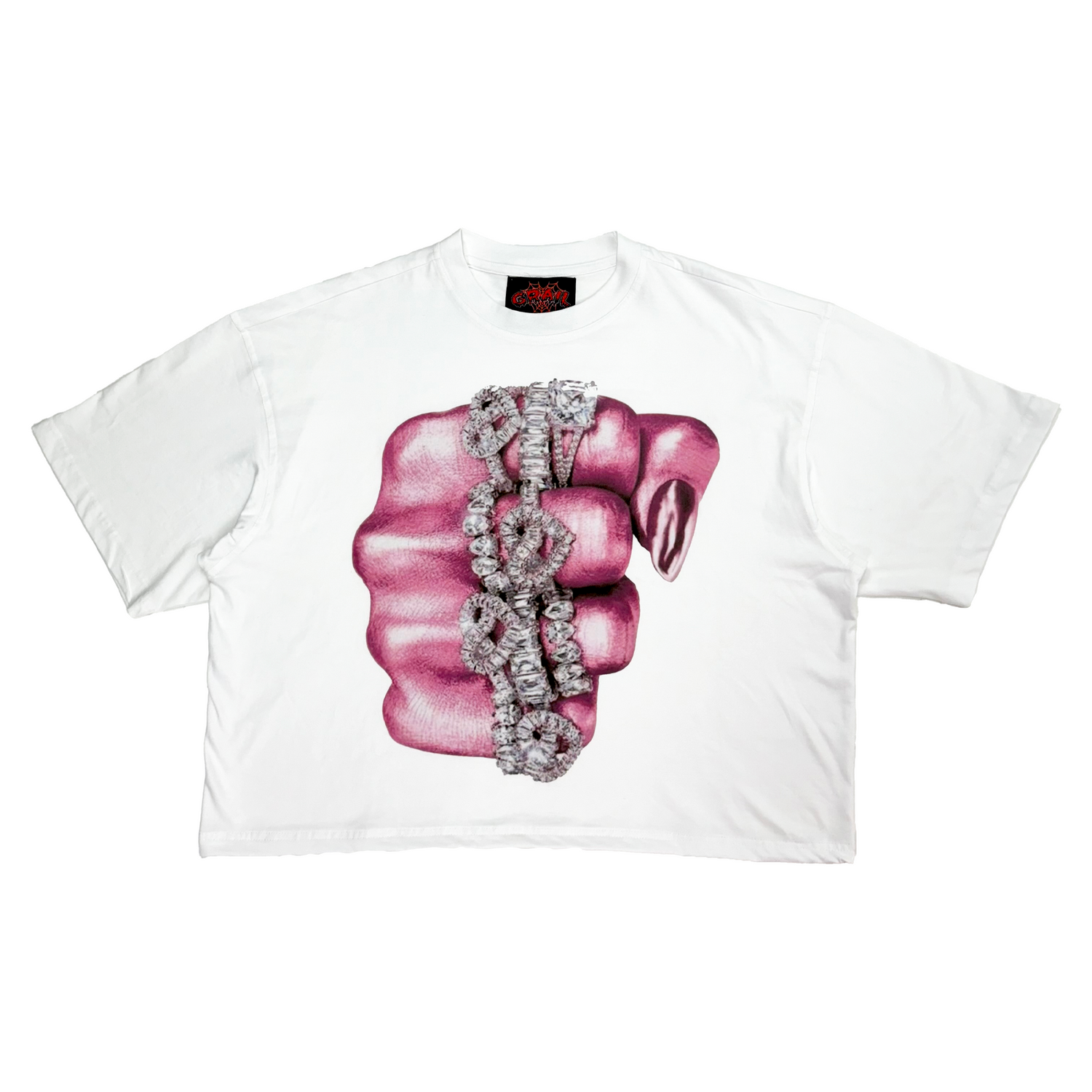 HAND PINK BOXY TEE